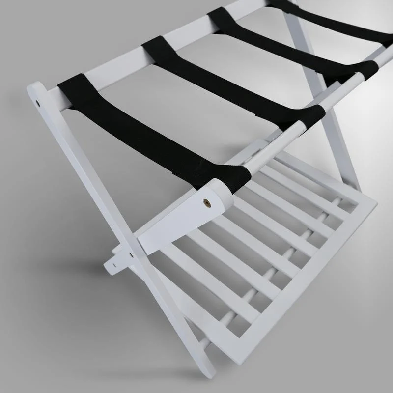 Hotel-style Luggage Rack with Shelf