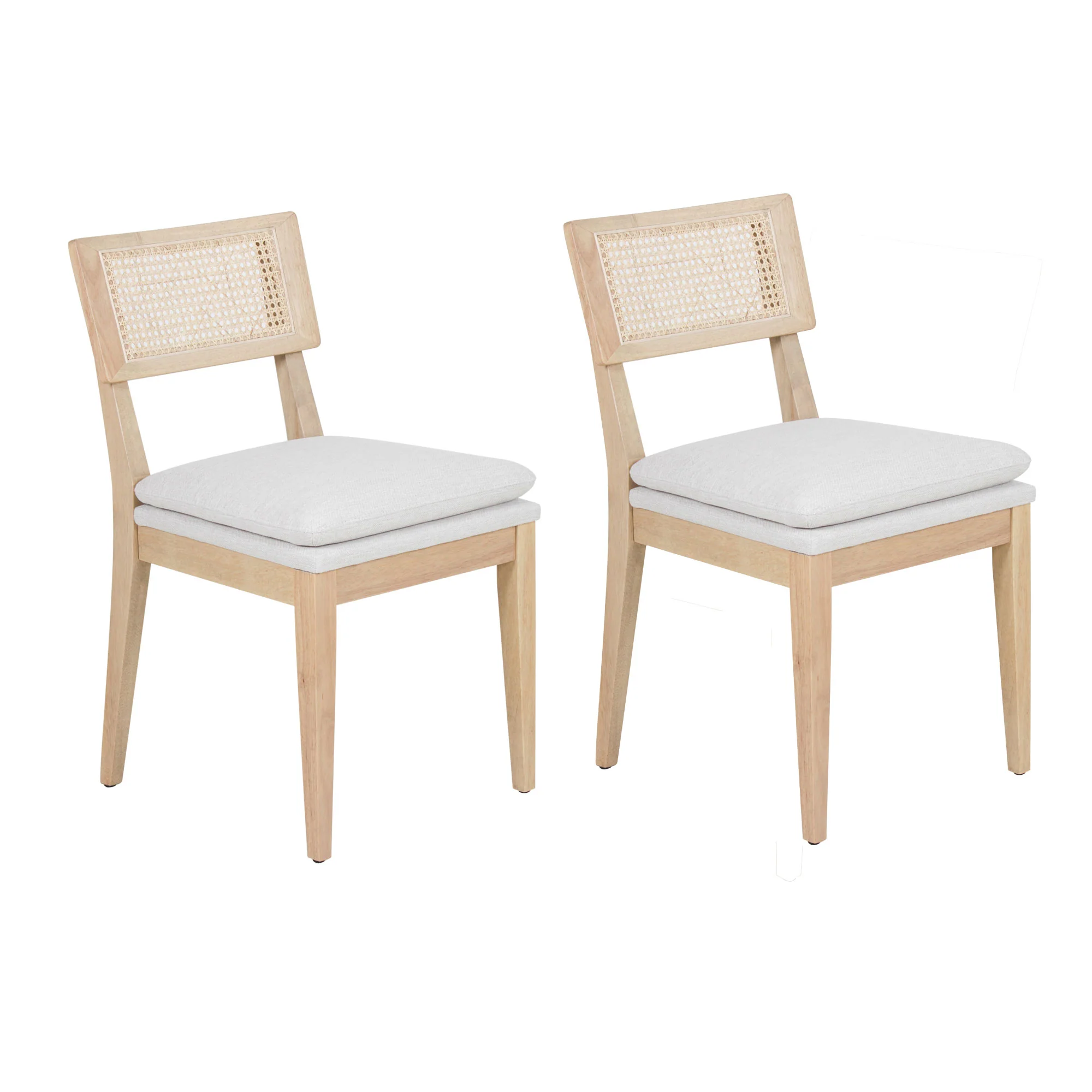 Monroe Cane Back Dining Chair Natural, Set of 2