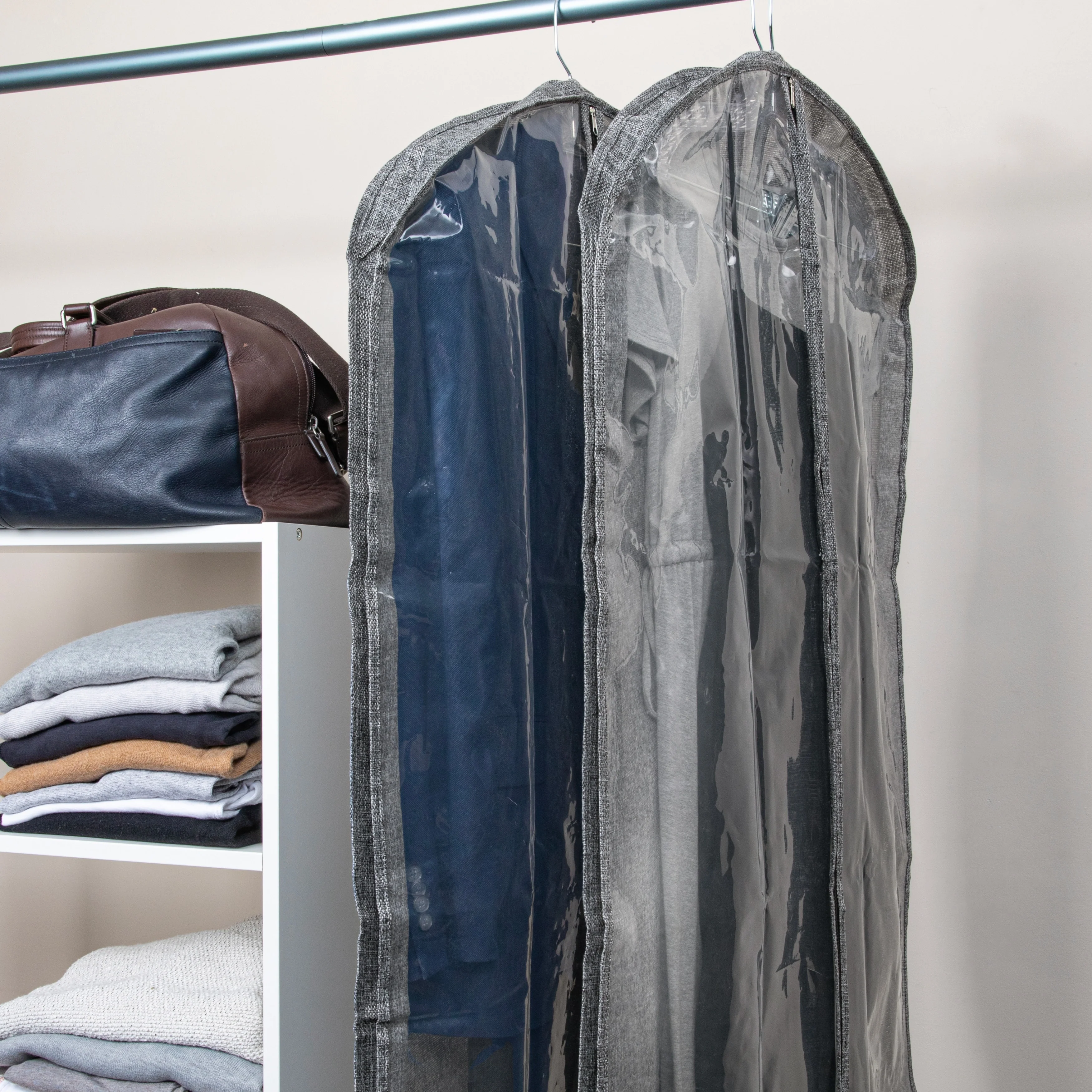 Household Essentials Zippered Garment Storage Bag with Clear Vision Front - 24.0