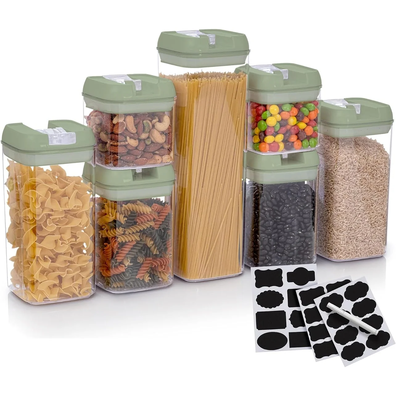 Cheer Collection 7-piece Stackable Airtight Food Storage Container Set