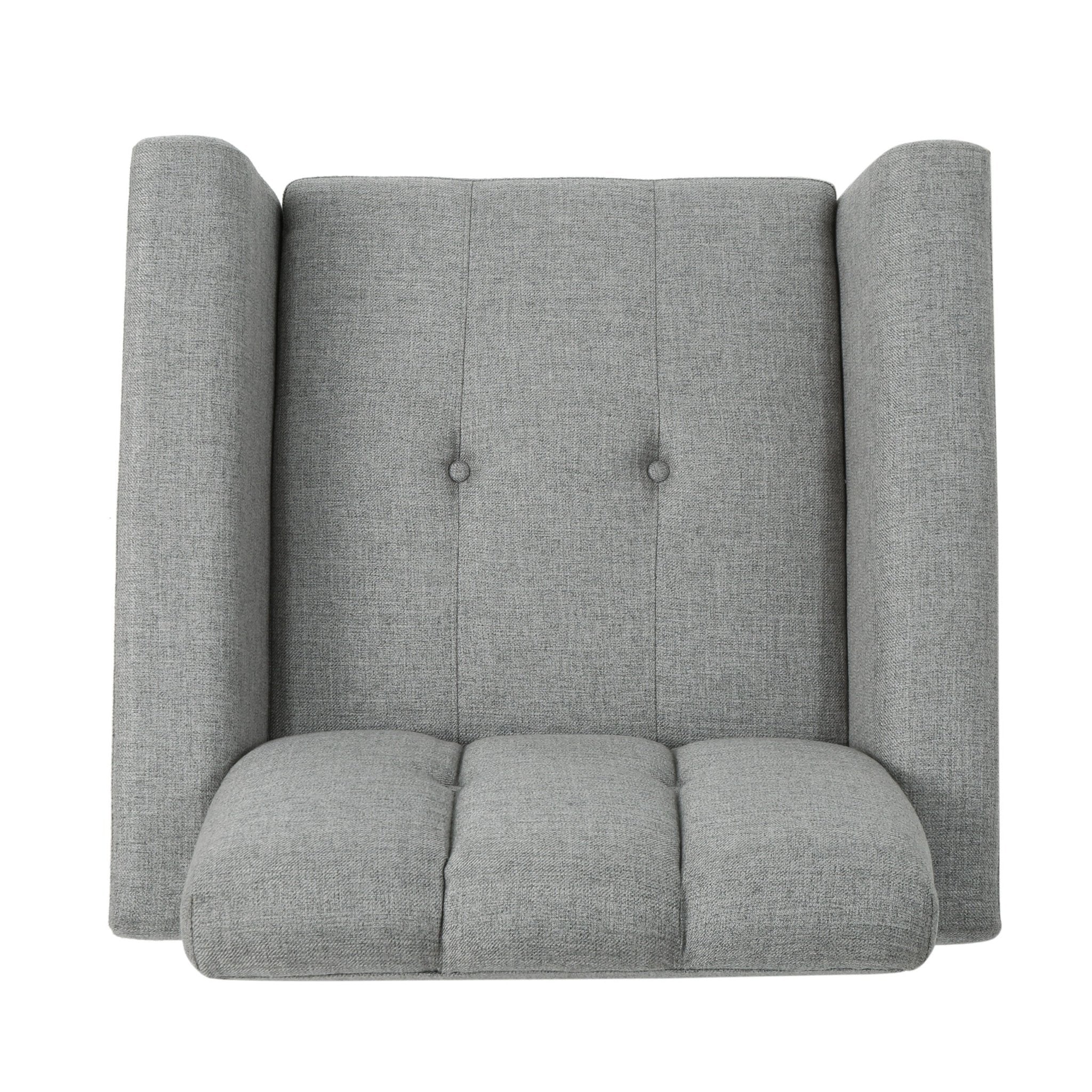 Fabric Channel Stitch Club Chair with Tufted Back