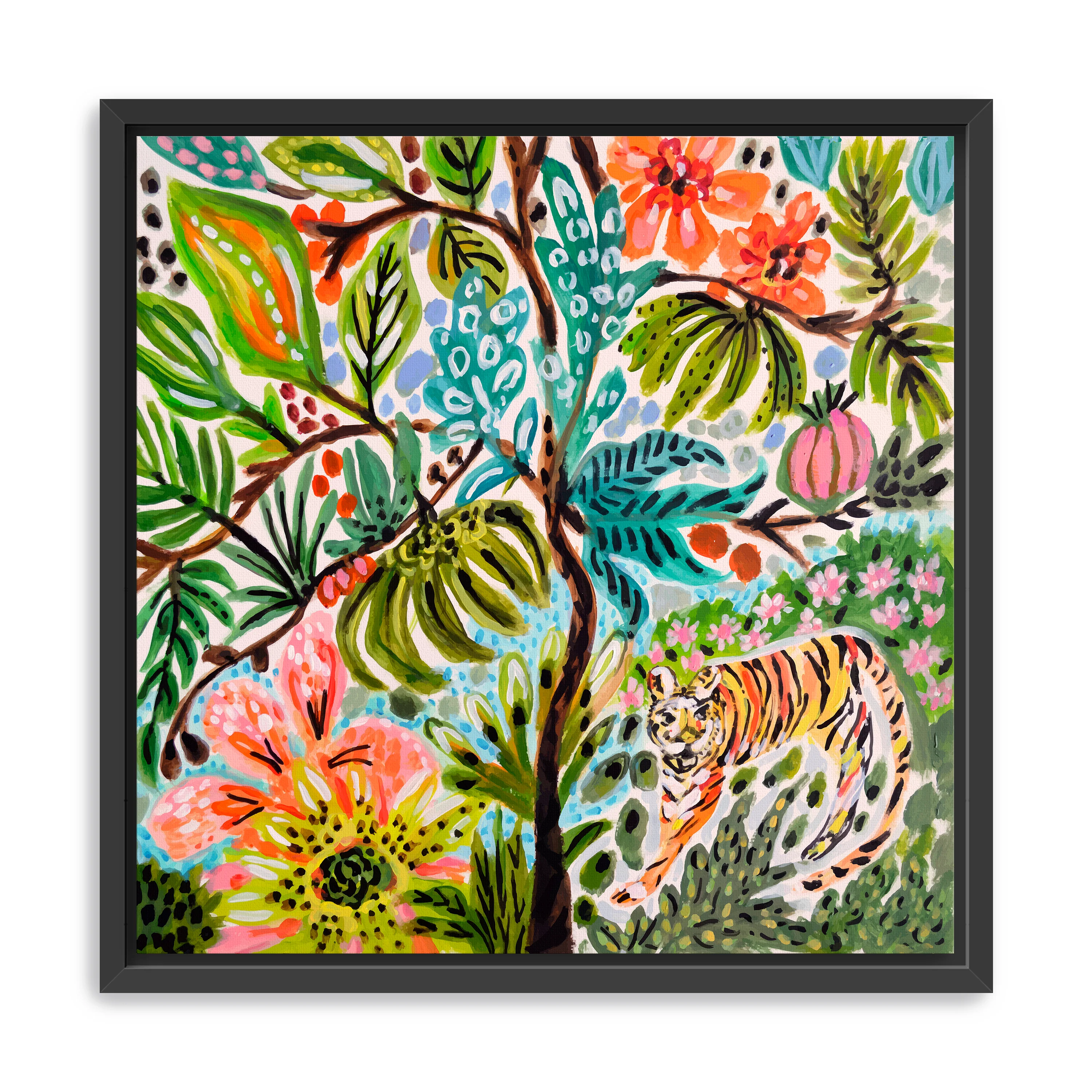 Jungle Cat Landscape Canvas Giclee