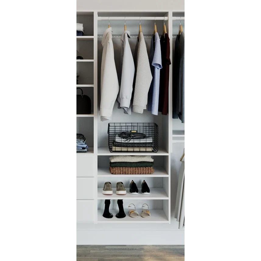 Easy Track Select Laminate Closet Tower Kit