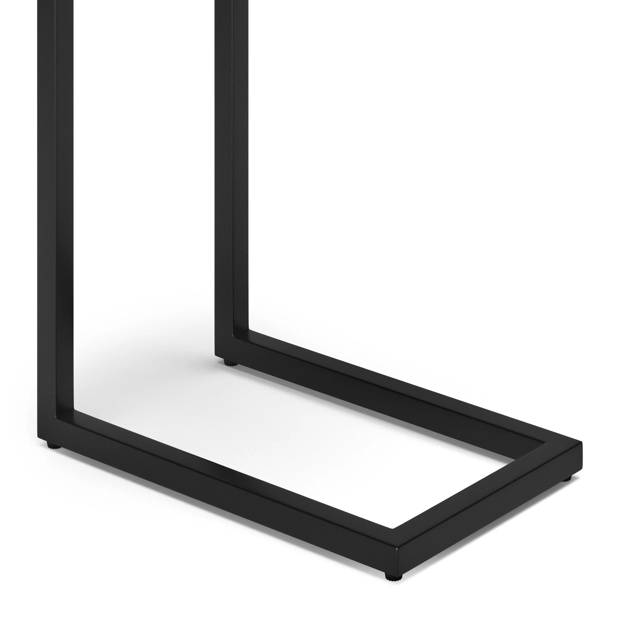 Side Table with Geometric Pattern and Metal Frame