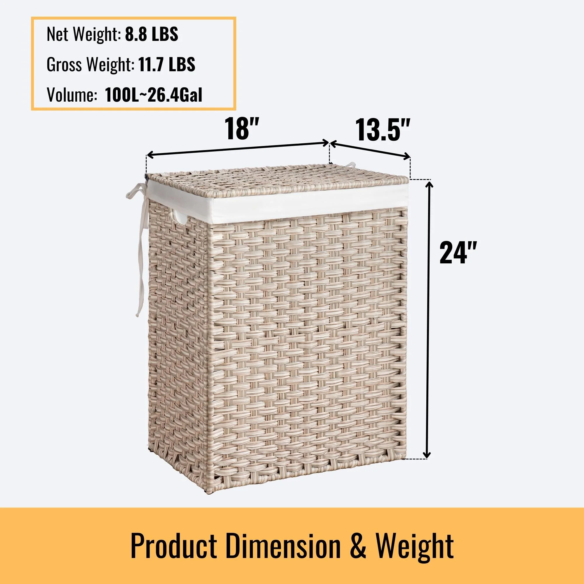 GDFStudio - Ethan Monroe Laundry Hamper Set - Versatile and Stylish Storage Solution