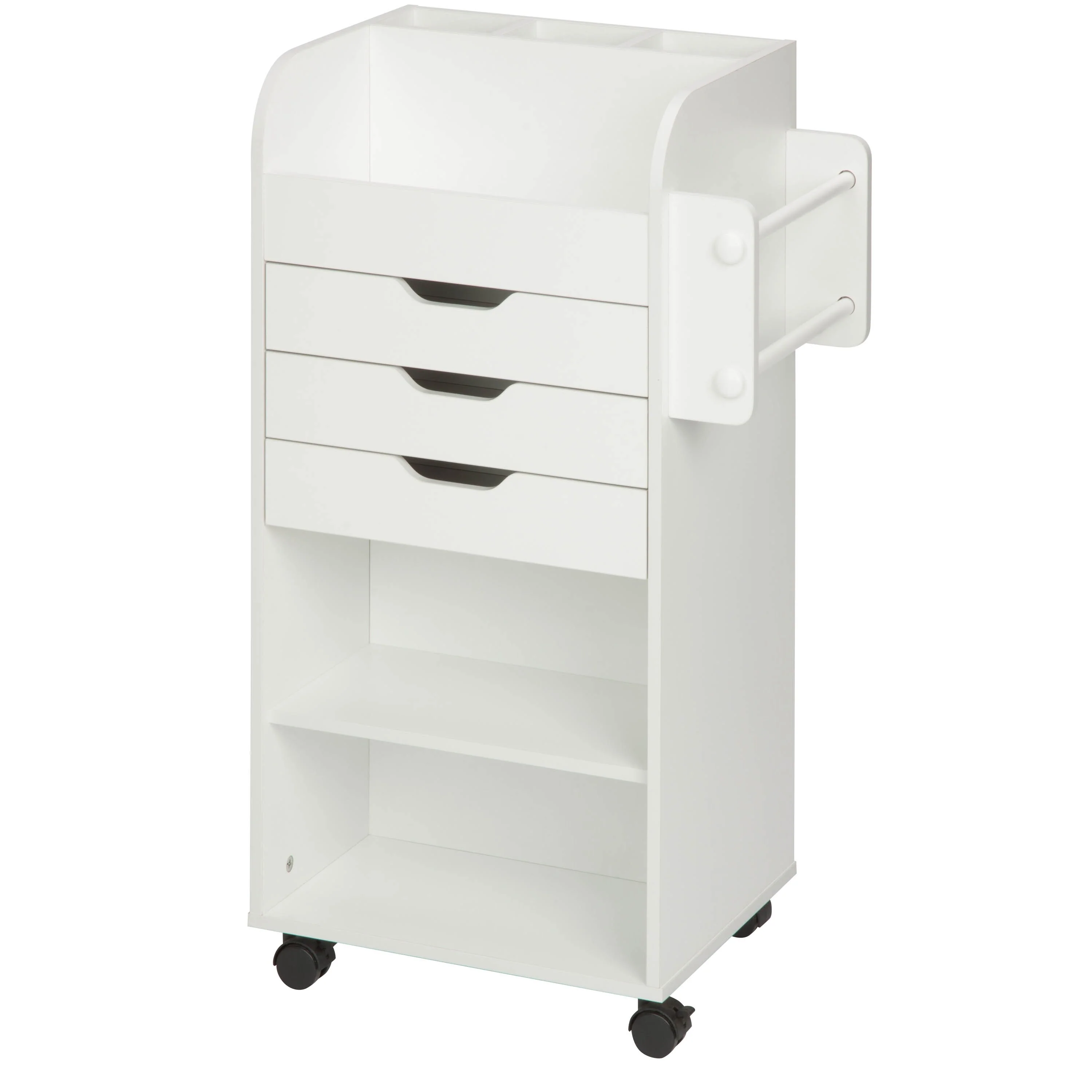 Honey-Can-Do White 3-Drawer Craft Cart with Gift Wrap Storage