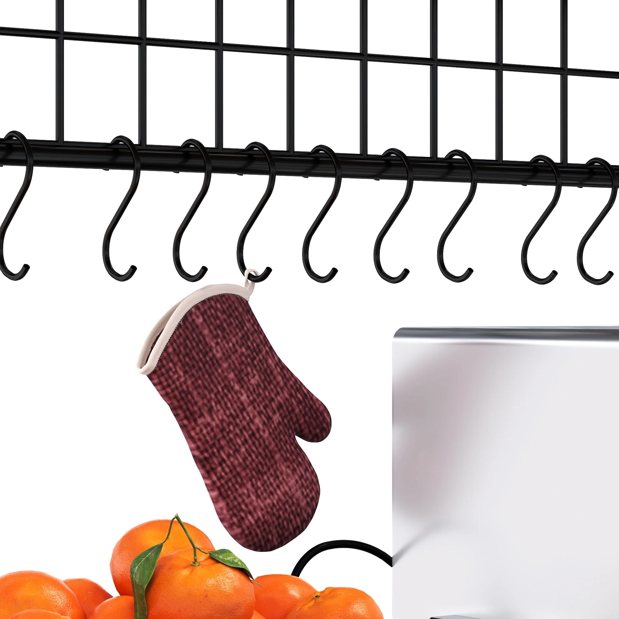 Moasis 5-Tier Kitchen Bakers Rack with Power Outlets USB Ports, Microwave Stand with Door and Shelves
