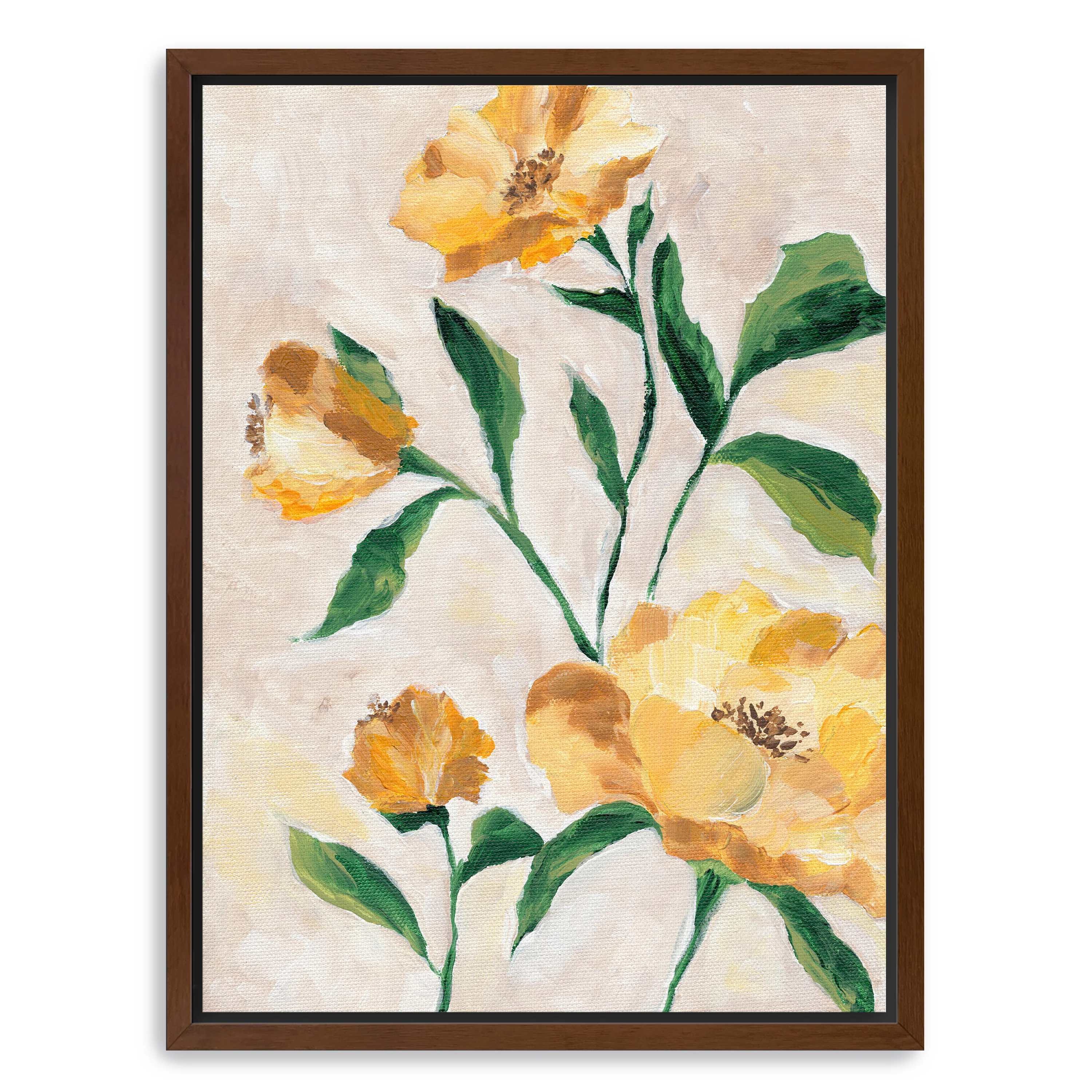Yellow Camellia Canvas Giclee