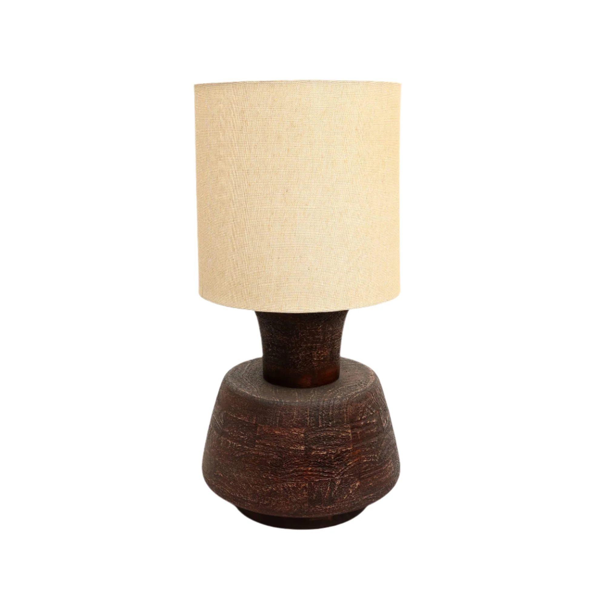 Decorative Table Lamp with Wooden Base