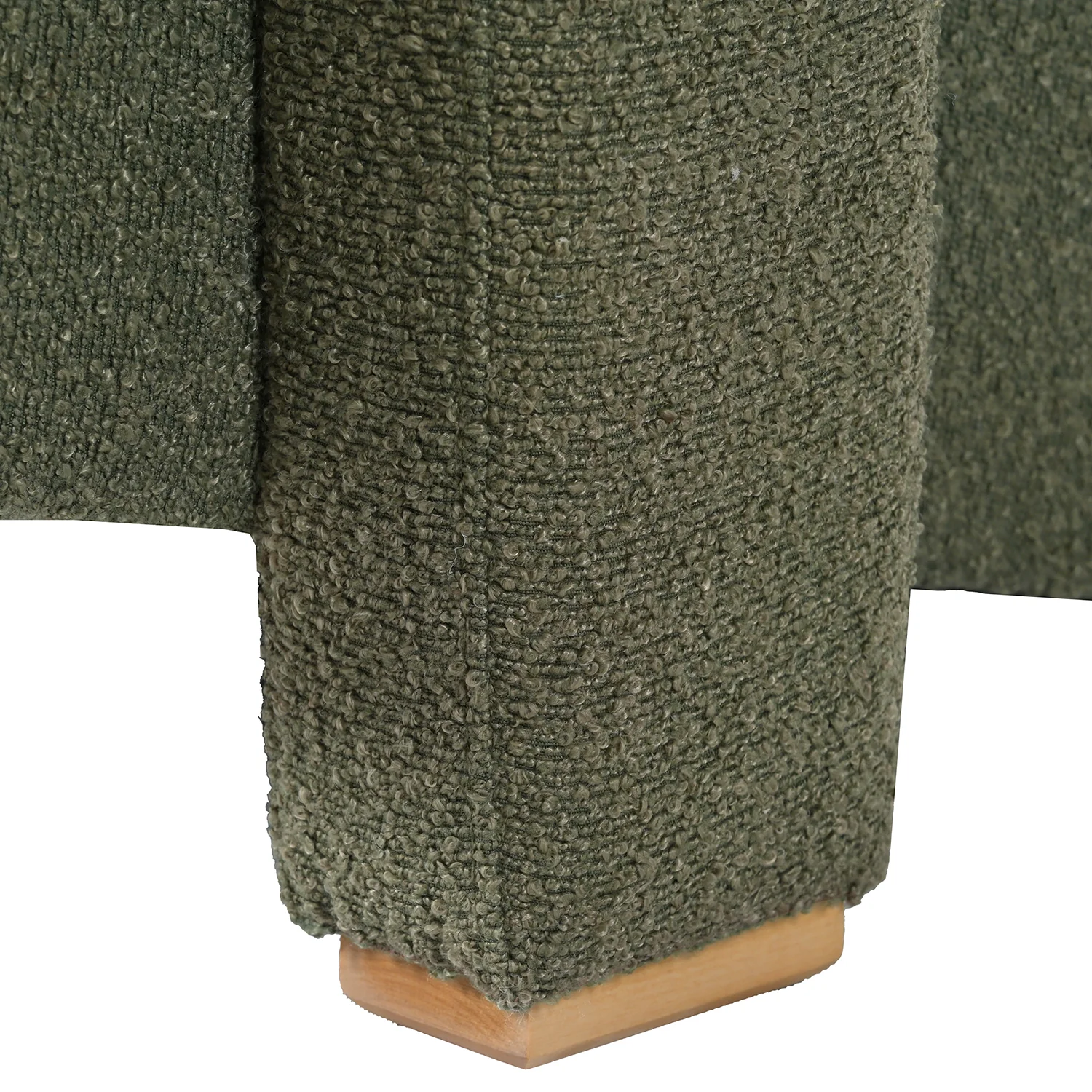 Upholstered Accent Chair with Wood Legs and Open Arms