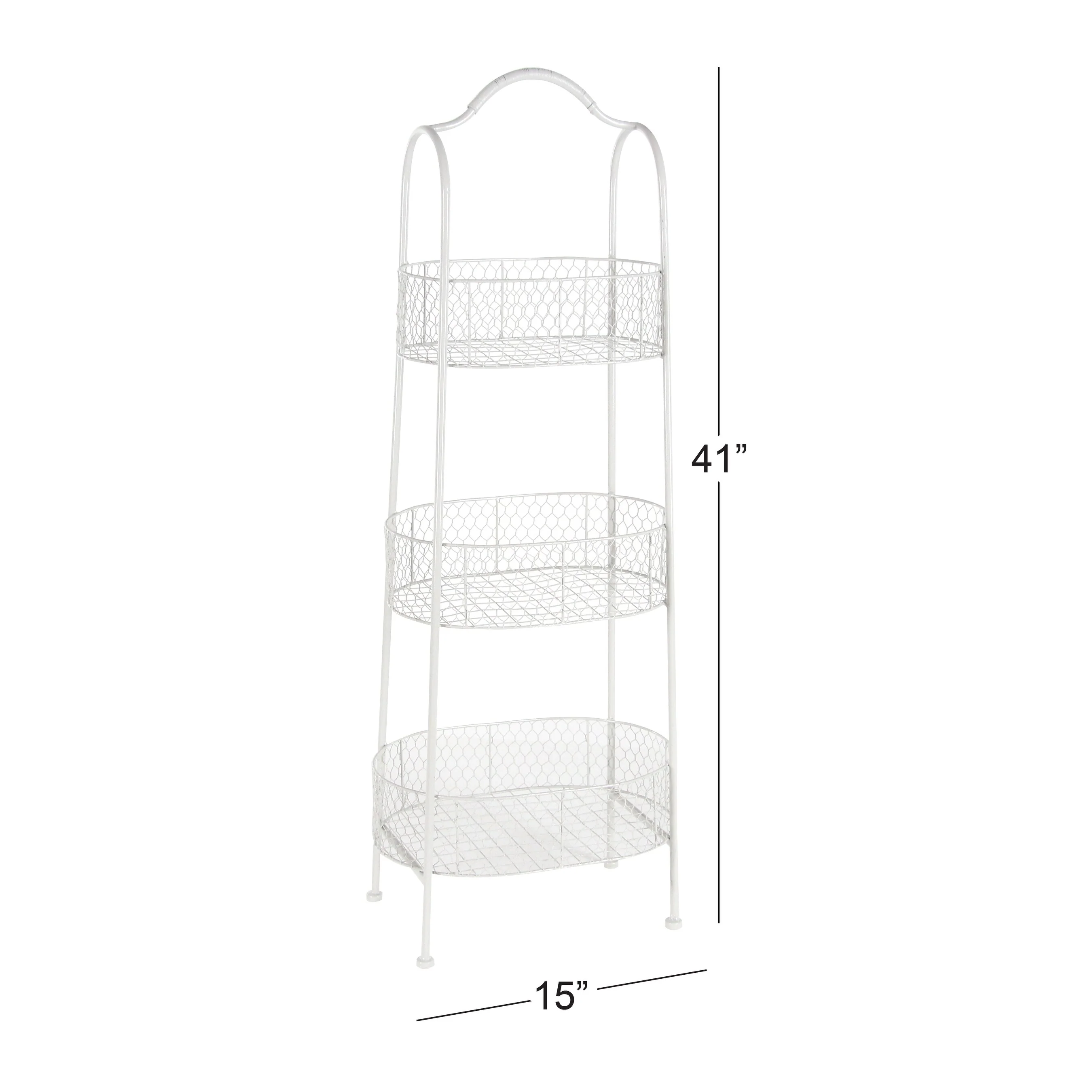 Iron Farmhouse Storage Cart 41 x 15 x 10 - 15 x 10 x 41