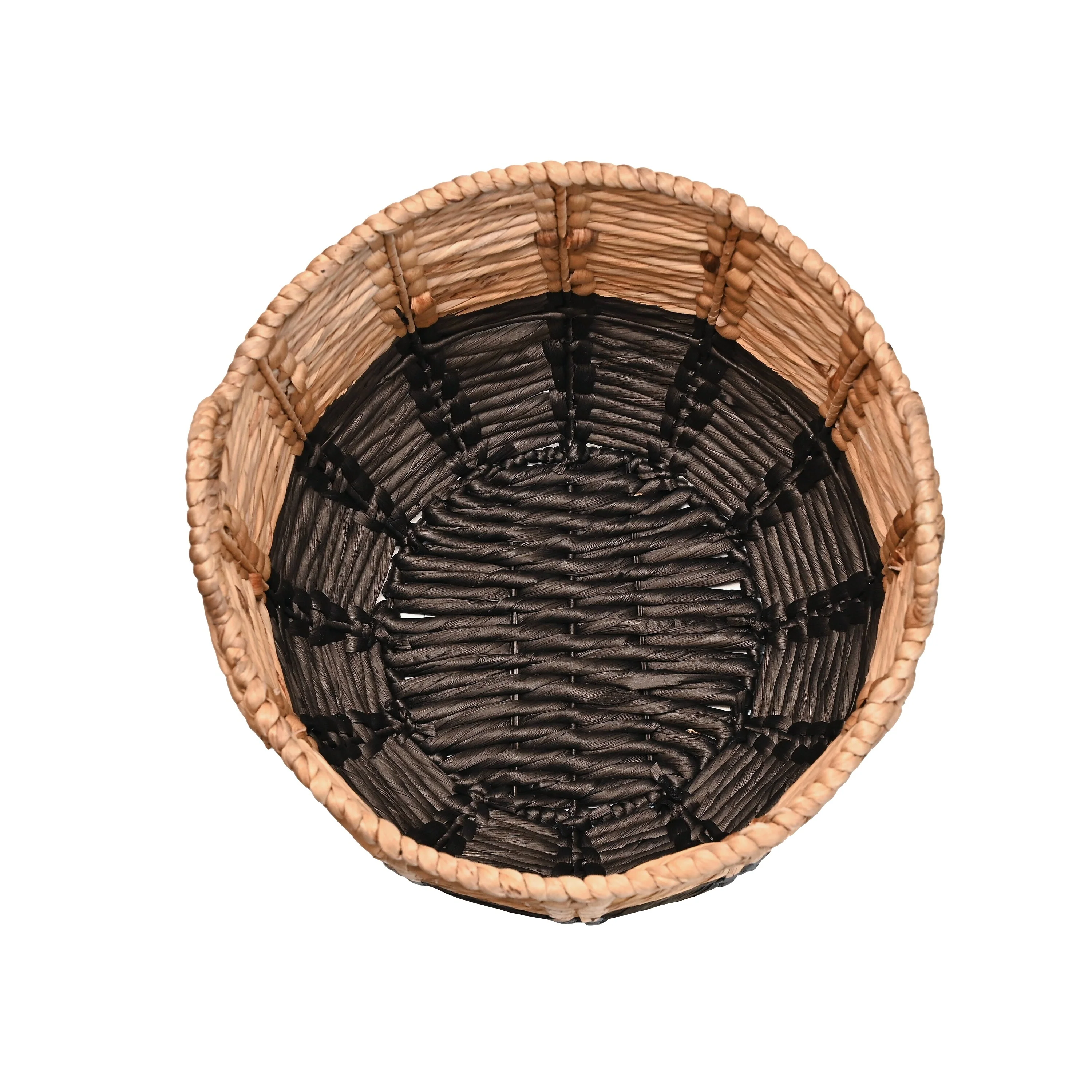 happimess Bohemian Hand-Woven Abaca Basket with Handles