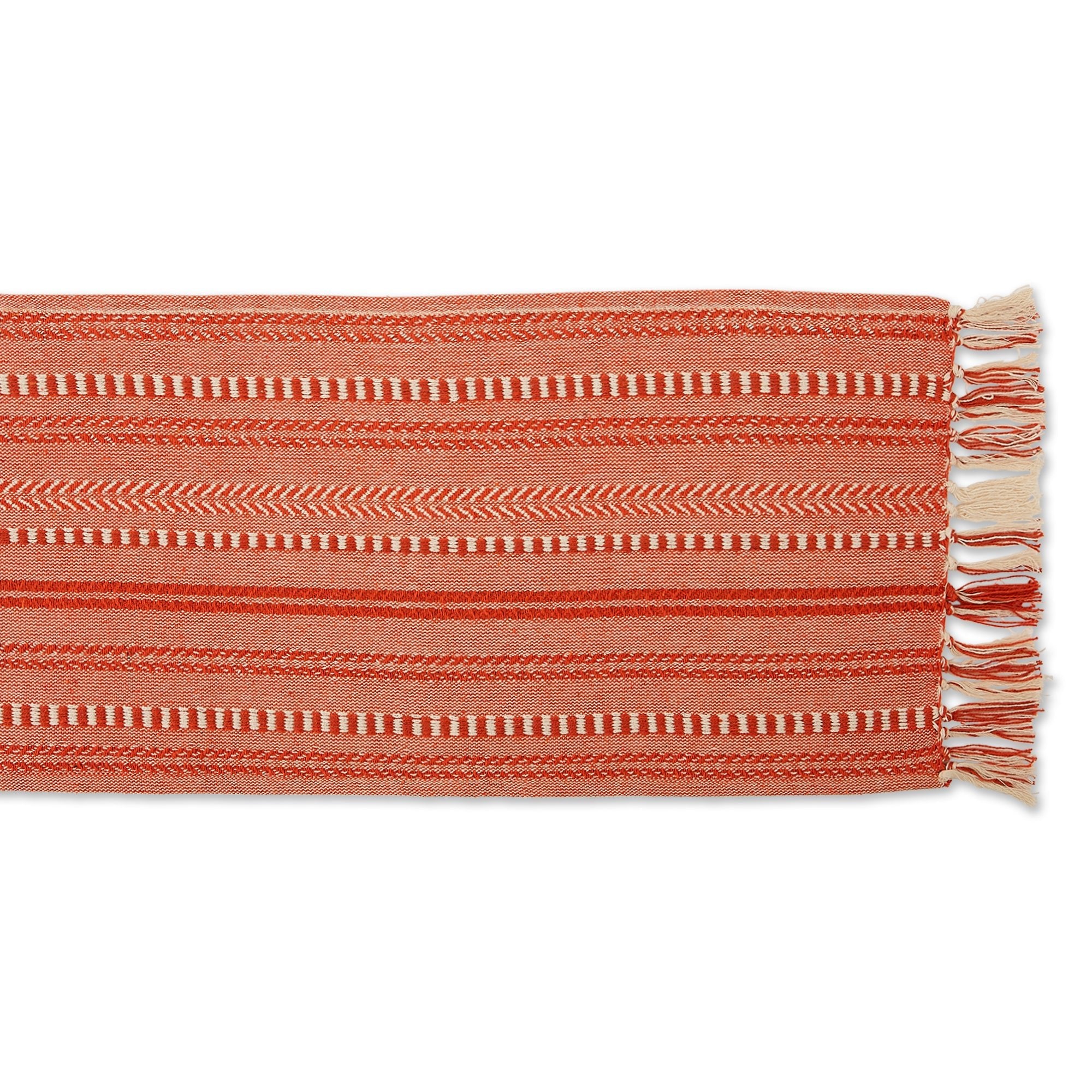 Vintage Red Braided Stripe Table Runner 15X72