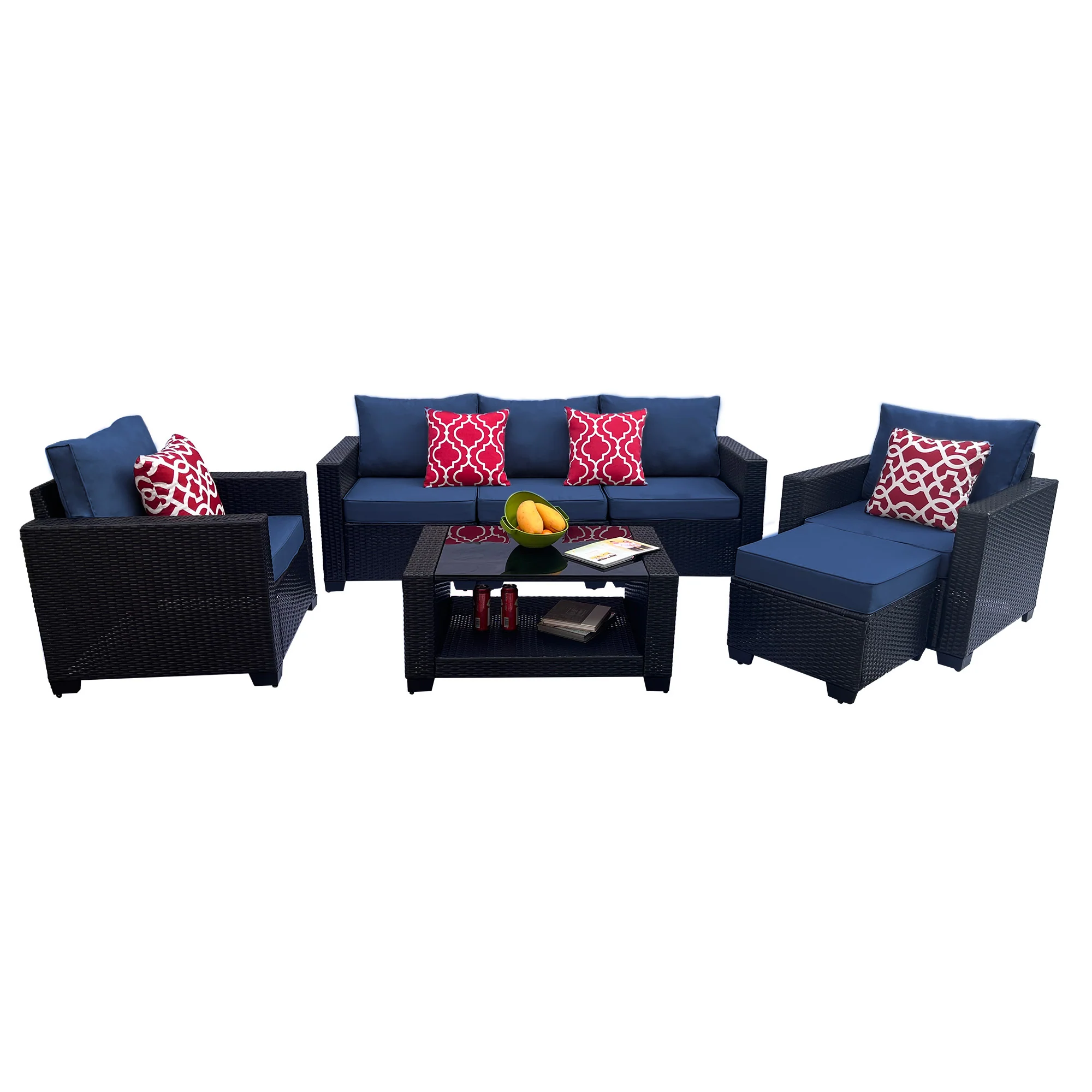 Outdoor 7-Piece Rattan Seating Sets