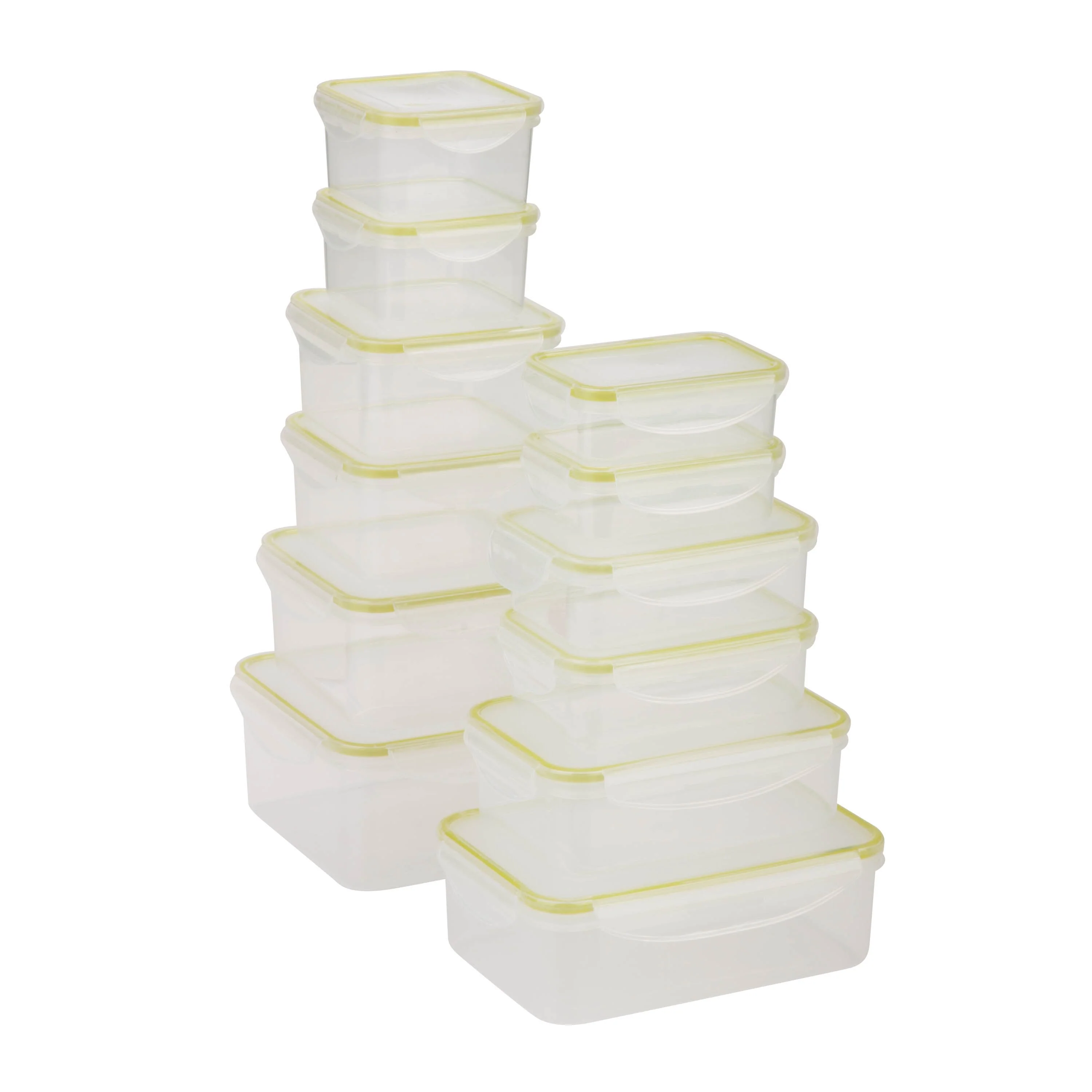 Honey-Can-Do 24-Piece Clear Plastic Snap-Lock Food Storage Set