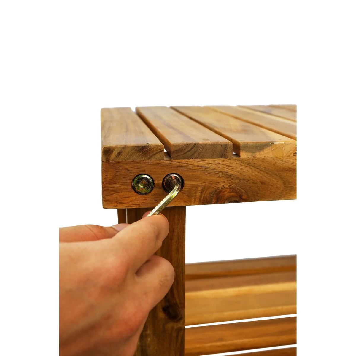 Entryway Wood Shoe Rack Bench