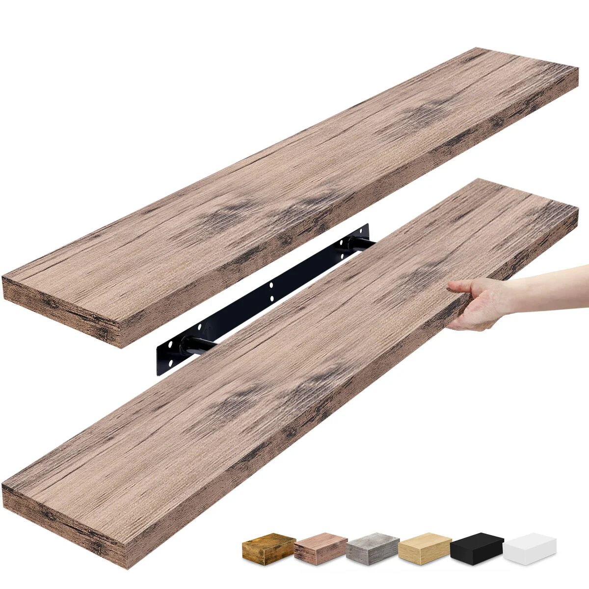Sorbus Long Floating Shelves for Wall Set of 2 - 35