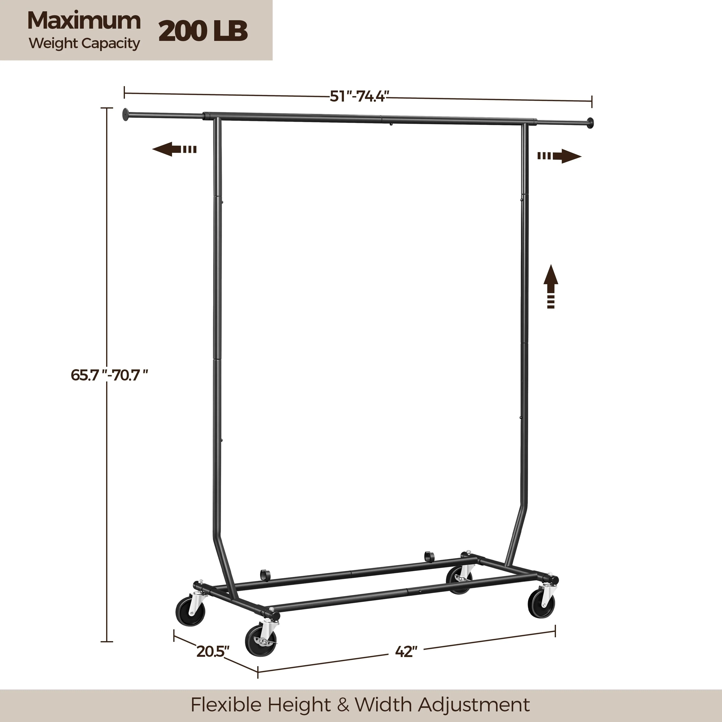 Yaheetech Clothing Garment Rack Commercial Premium Stainless Steel