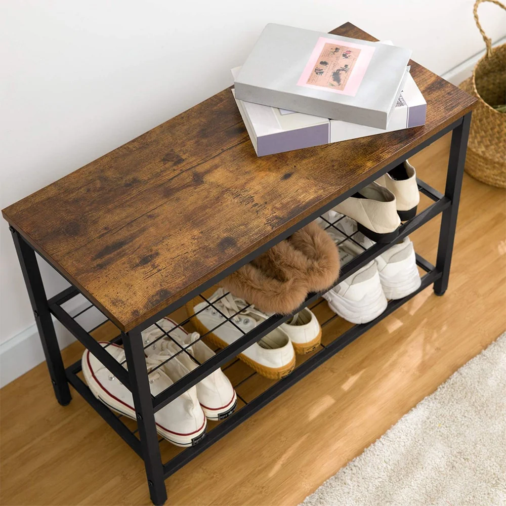 Coat Rack Shoe Bench Set, Entryway Shoe Rack Bench with Coat Hooks - Bench Set