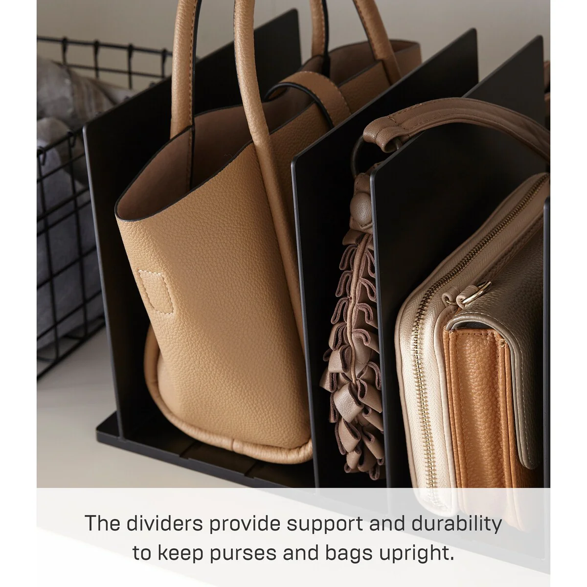 Yamazaki Home Handbag Organizer (Set of 2), ABS Plastic - L 9.45 x W 12.52 x H 8.27 inches