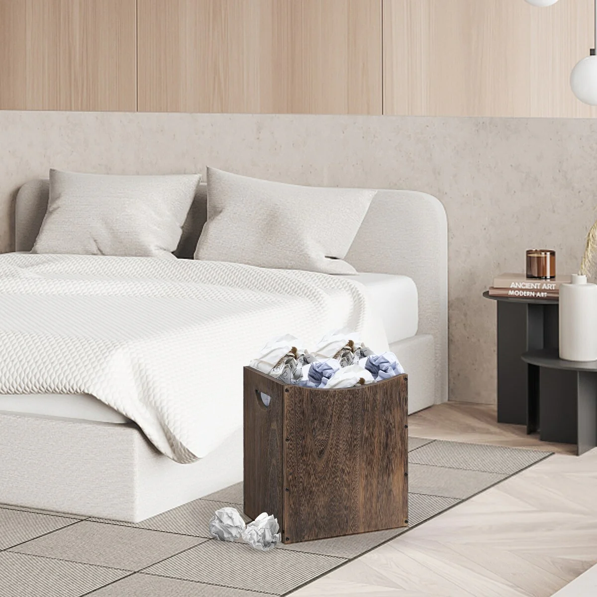 Wood Trash Can 5.3 Gallon