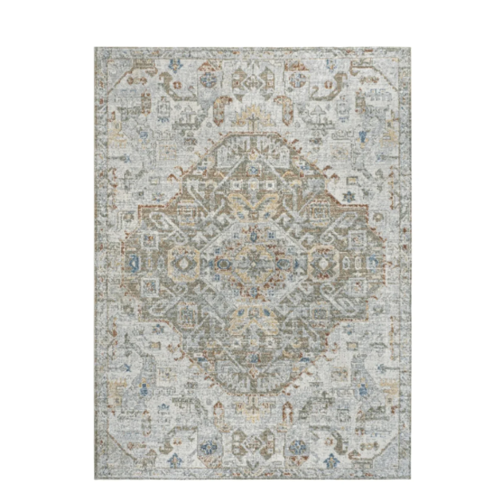 Shaemus Bohemian Medallion Low-Pile Machine-Washable Area Rug