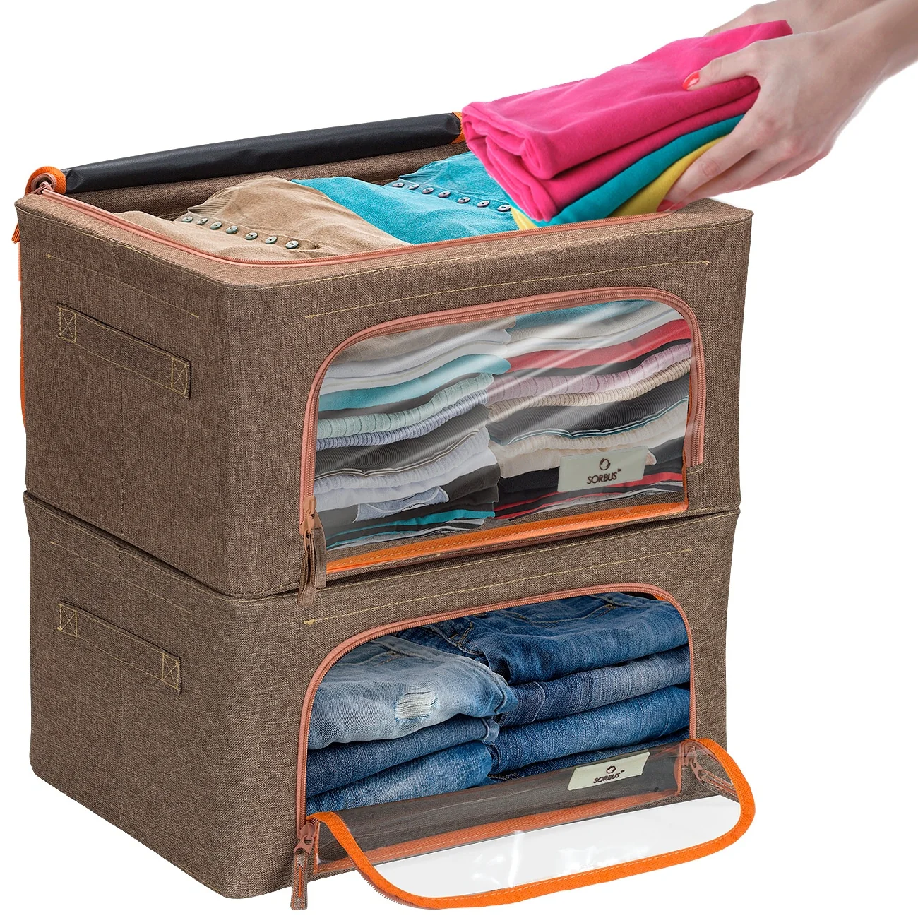 Storage Box With Window Small - 2 Pack - N/A