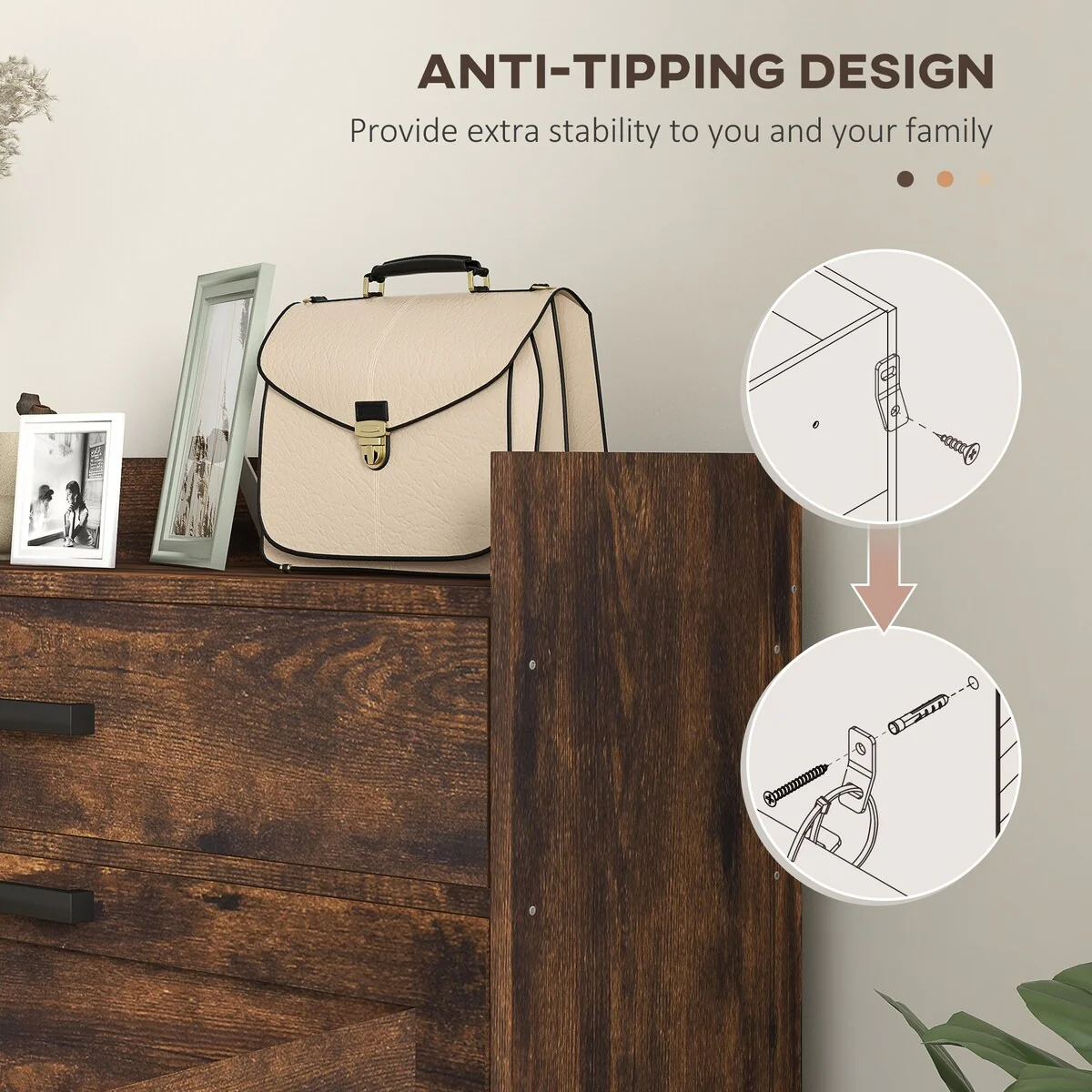 HOMCOM 2 Flip Drawers Shoe Storage Cabinet with Adjustable Shelves, and Top Drawer