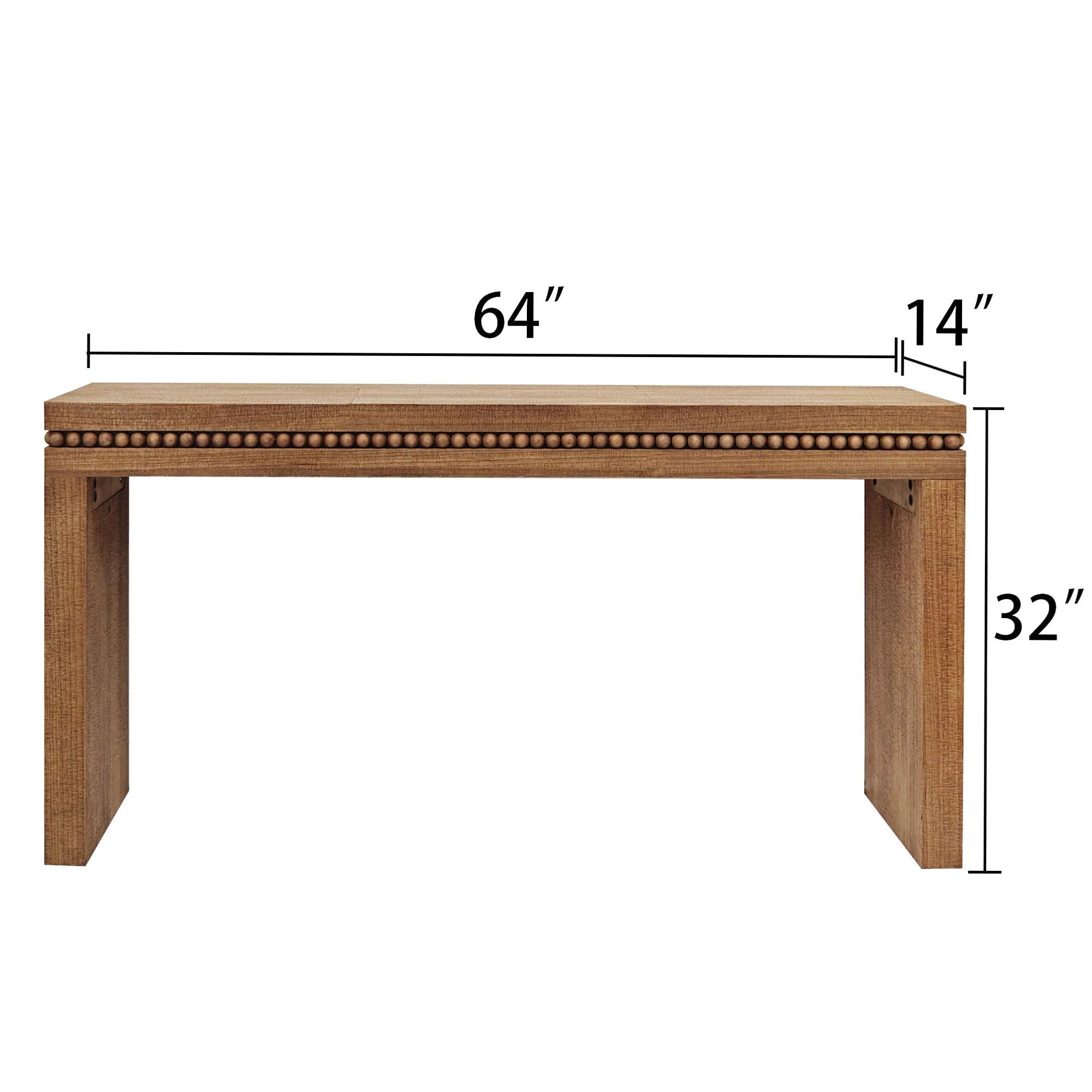 Beholden Console Table with Read Wood Beads Decoration