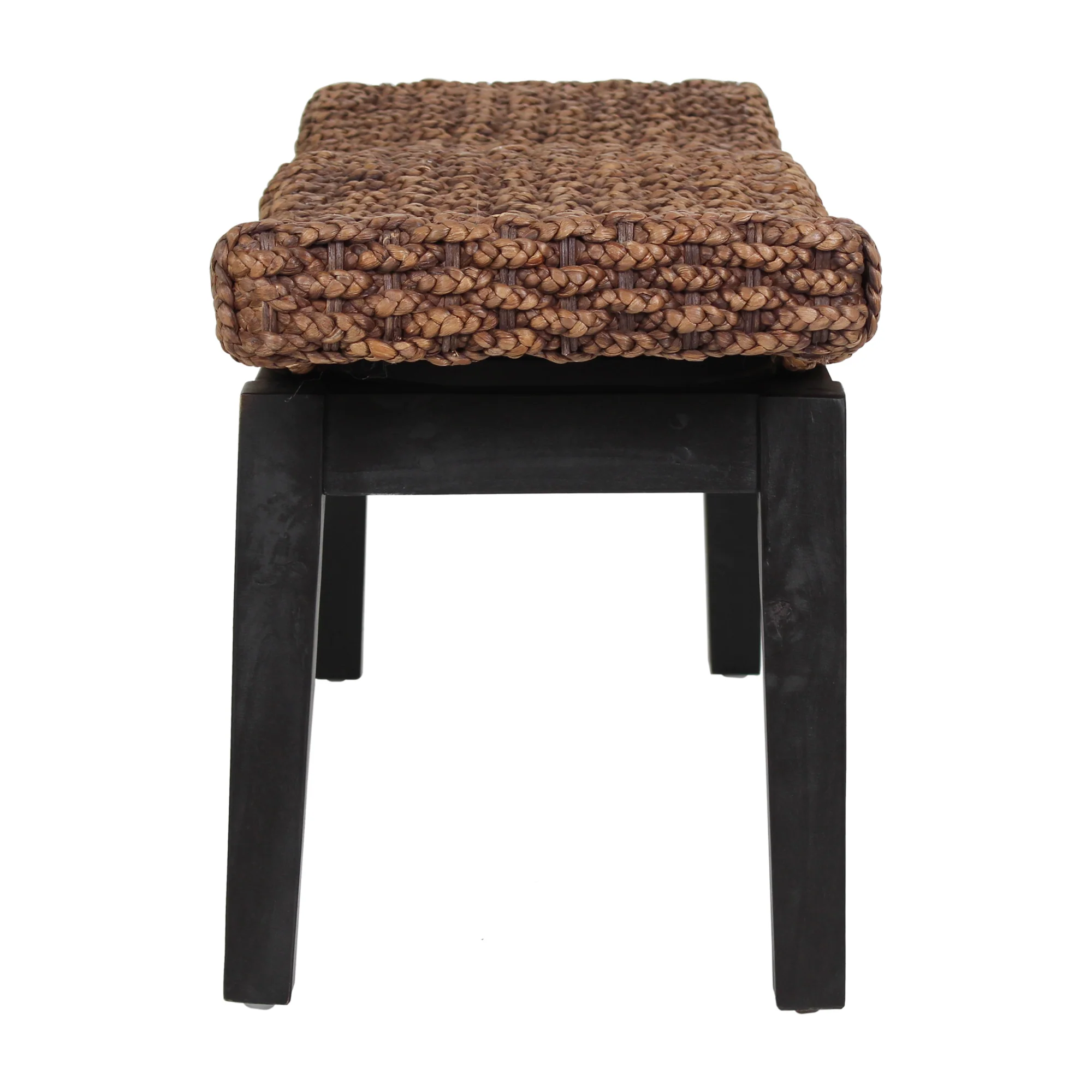 Wicker and Wood Wave Double Bench