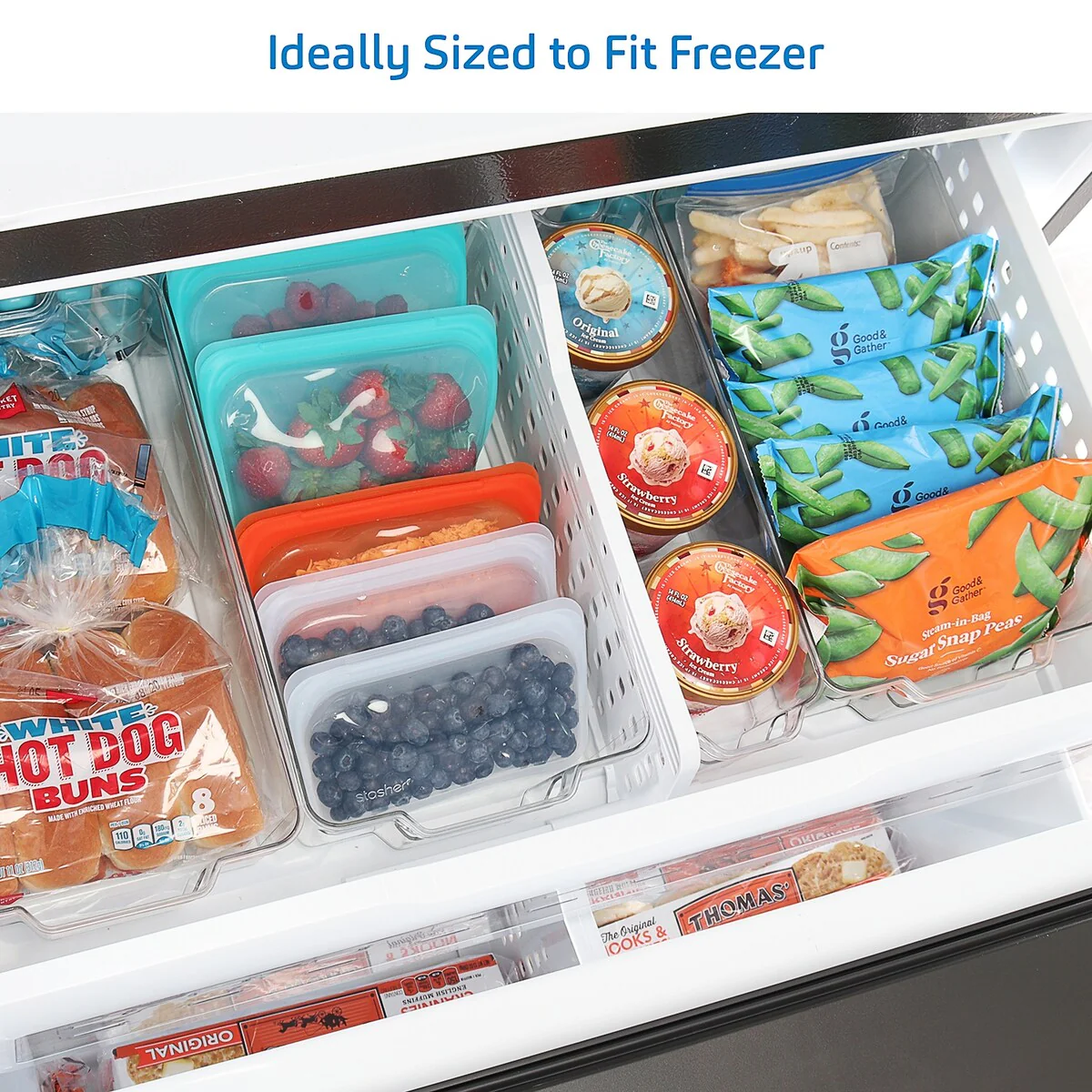 StorageBud Stackable Fridge Organizer Bins
