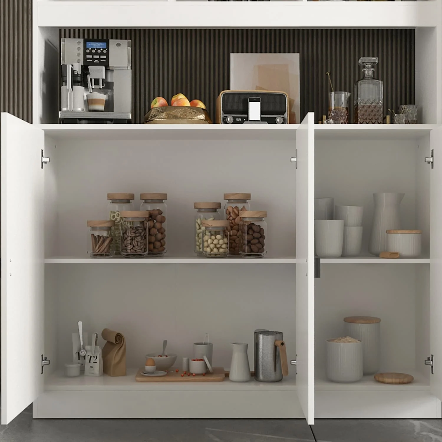 Combined BookShelves Kitchen Cabinet Display Cabinet Pantry Bookcase