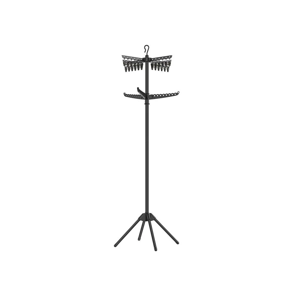 Stainless Steel Foldable Clothes Drying Rack with 360° Rotatable Arms Large Capacity and Space-Saving Design