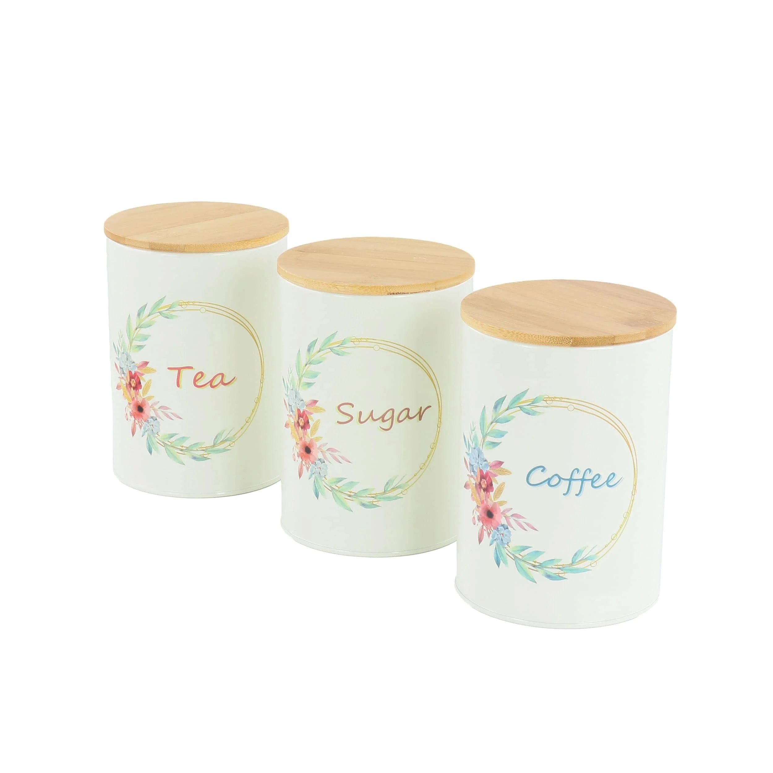 4 Piece Iron Canister and Bread Box Set - 4 Piece Set