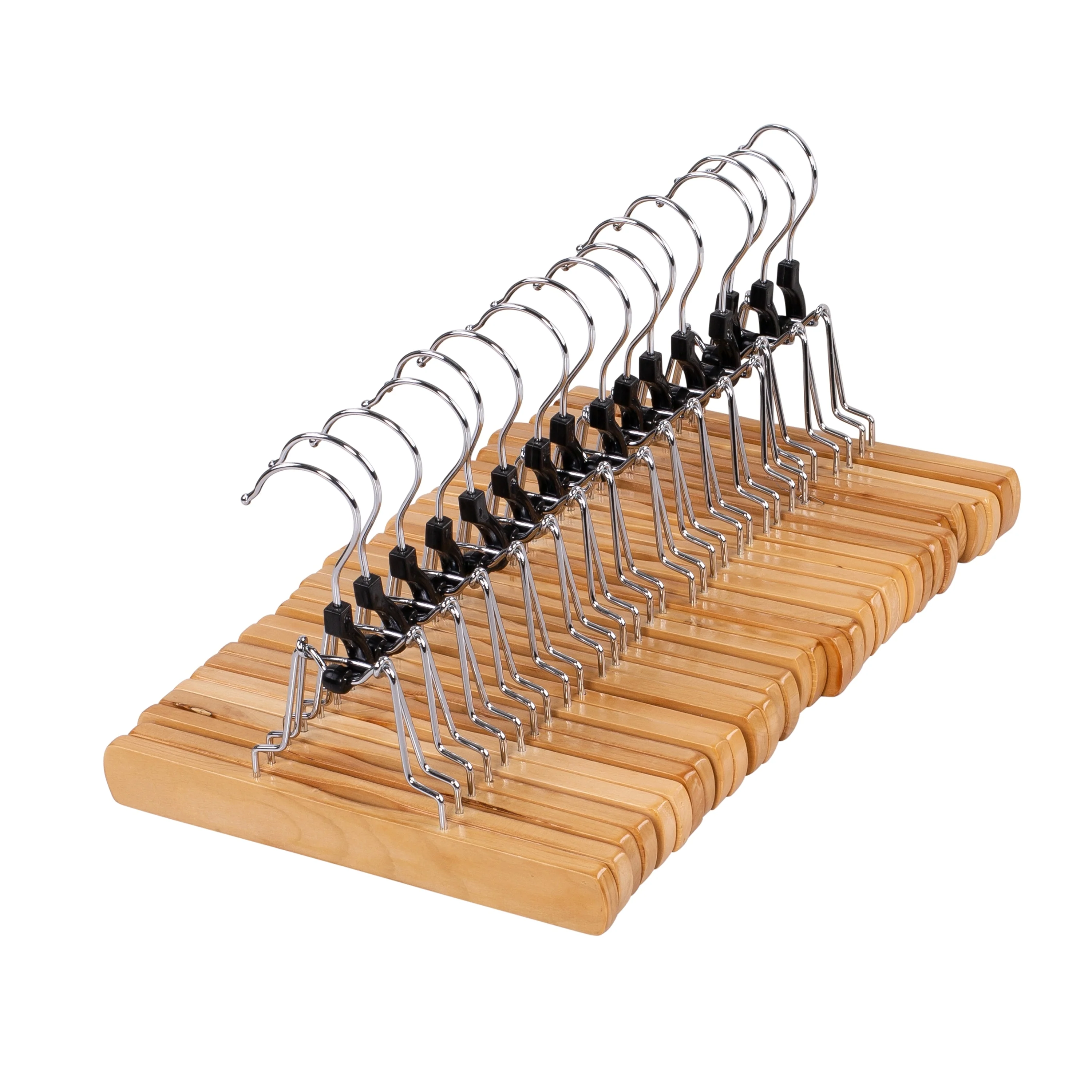 Honey-Can-Do Wood Pant Clamp Hangers (16-Pack)