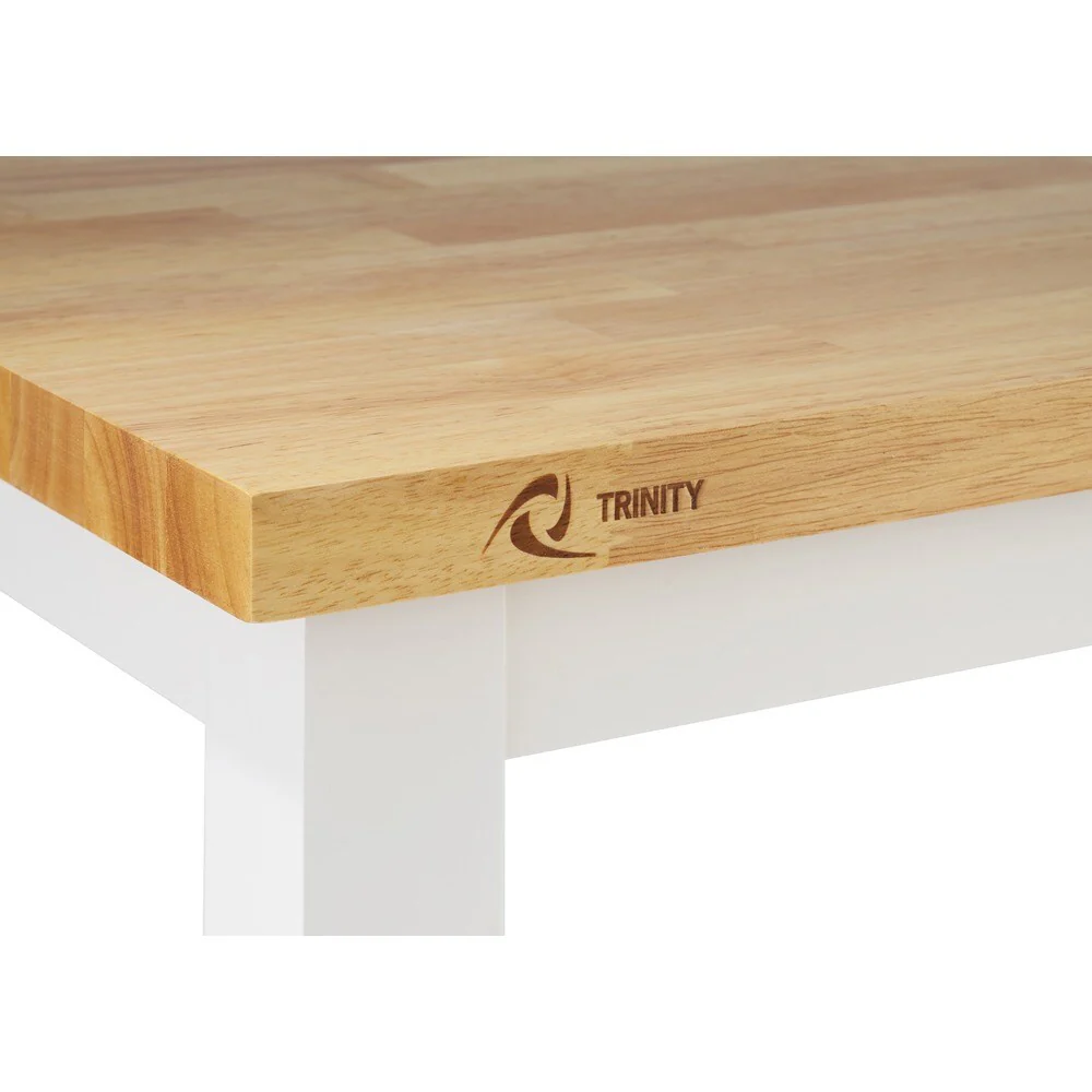 White Wooden Kitchen Cart