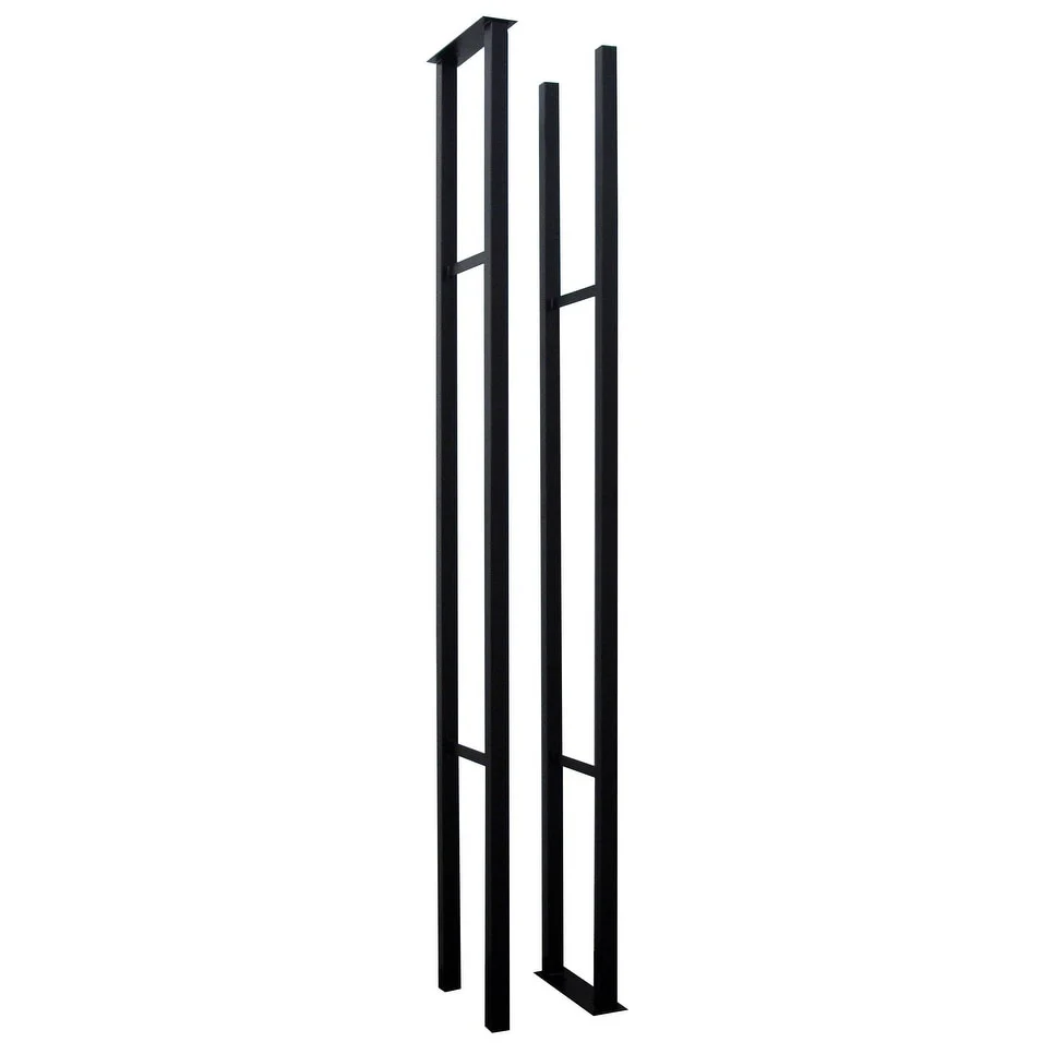 Epicureanist 9-Bottle Modern Peg Wine Rack (Black)
