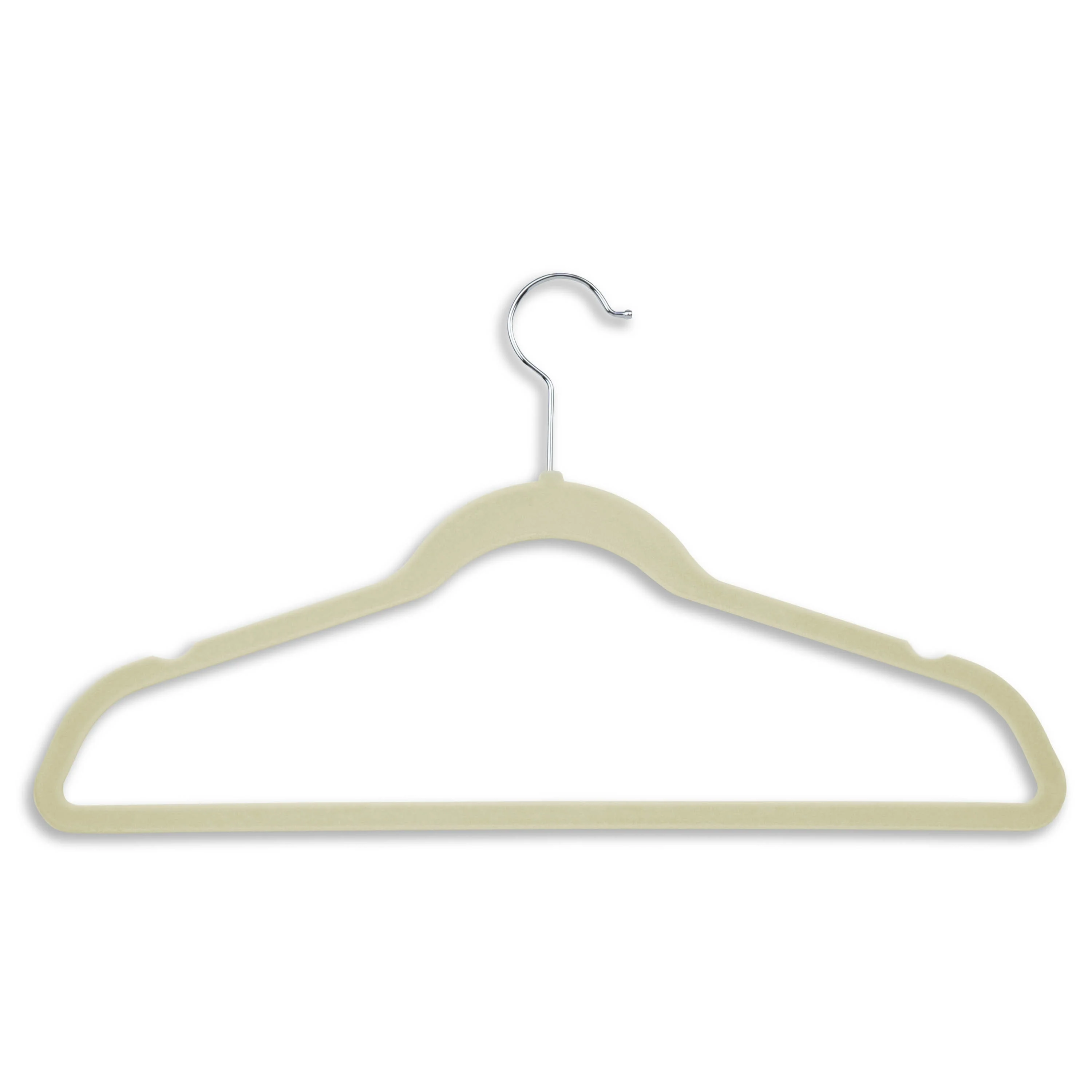 Honey-Can-Do Off-White Slim Non-Slip Velvet Suit Hangers (50-Pack)