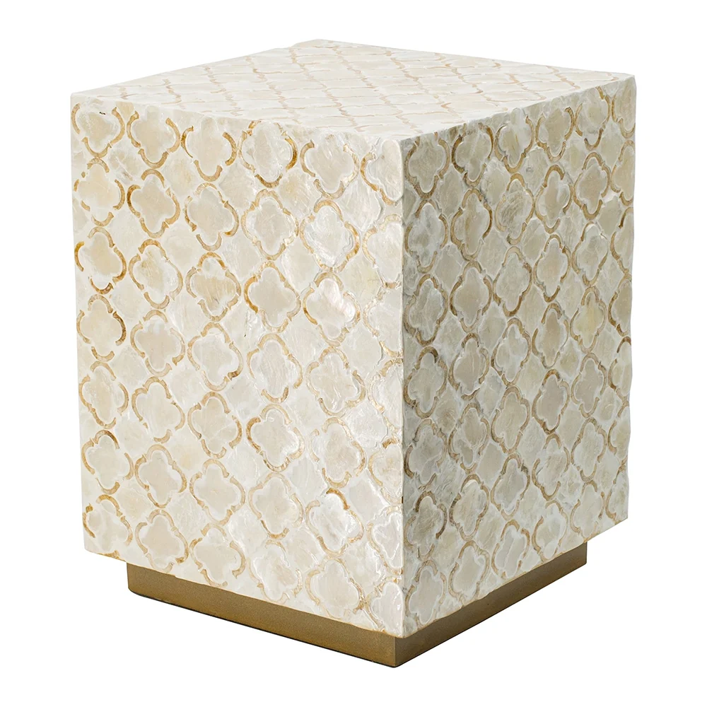 Square Capiz Side Table
