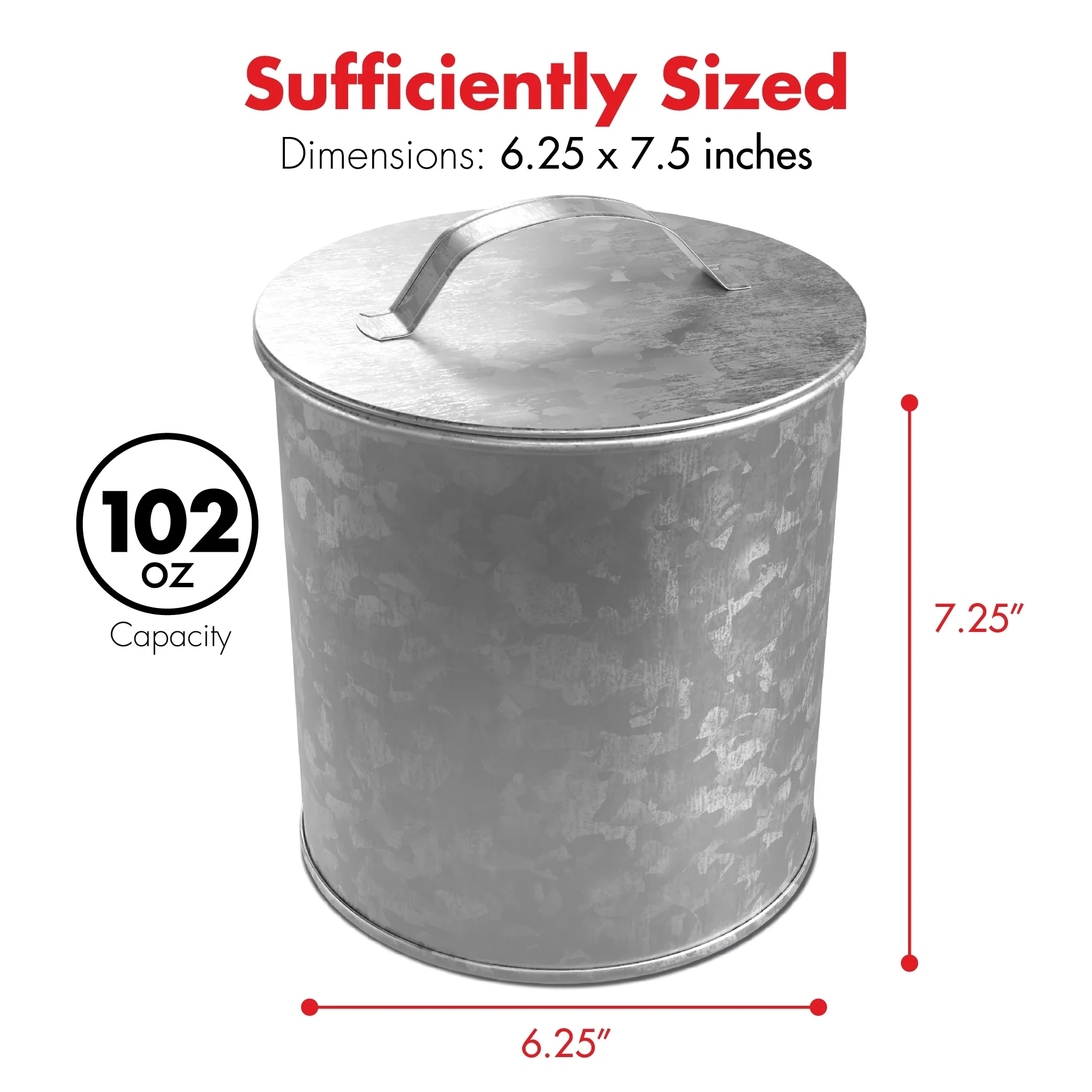 Amici Newport Galvanized Metal Storage Canister