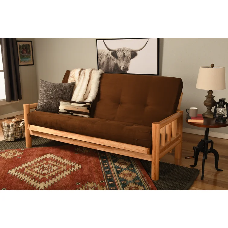 Anders Full / Double 81'' Upholstered Tufted Futon And Mattress