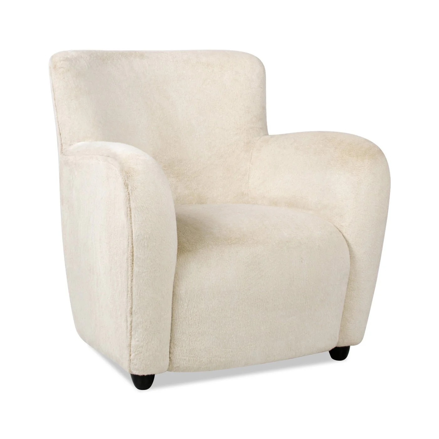 Upholstered Arm Chair with Curved Back