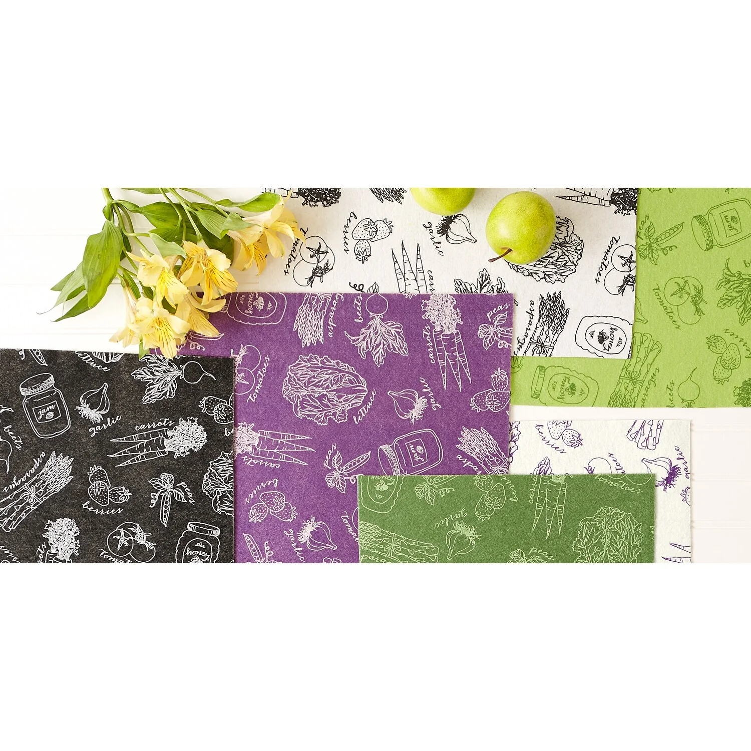 DII Nautical Blue Market Print Fridge Liner (Set of 6)