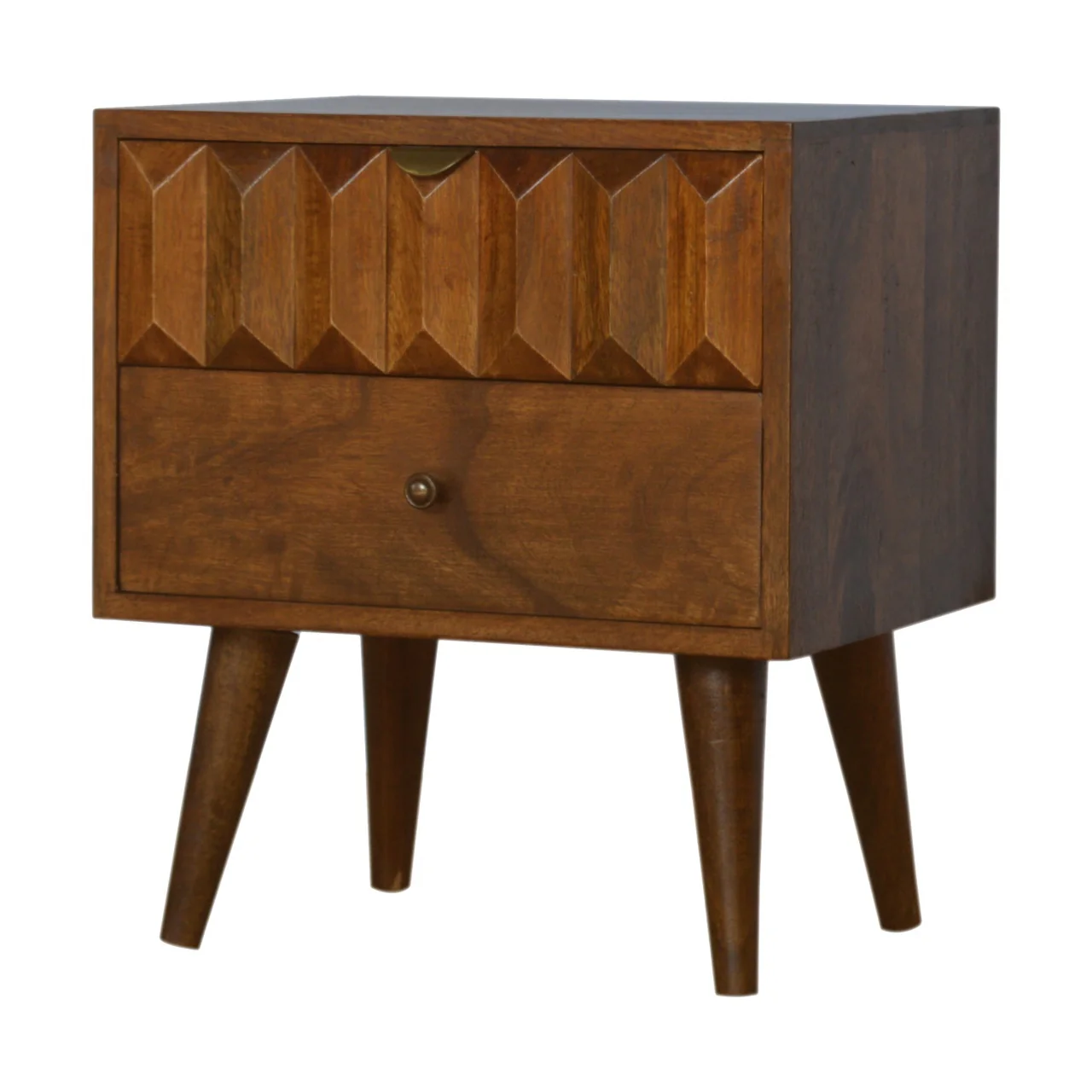 Chestnut Prism Bedside Nightstand