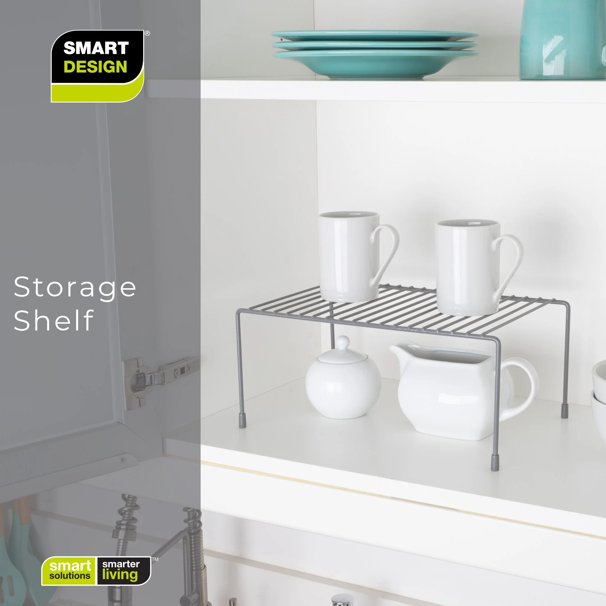 Smart Design Cabinet Storage Shelf Rack - 8.5 x 13.25 inch
