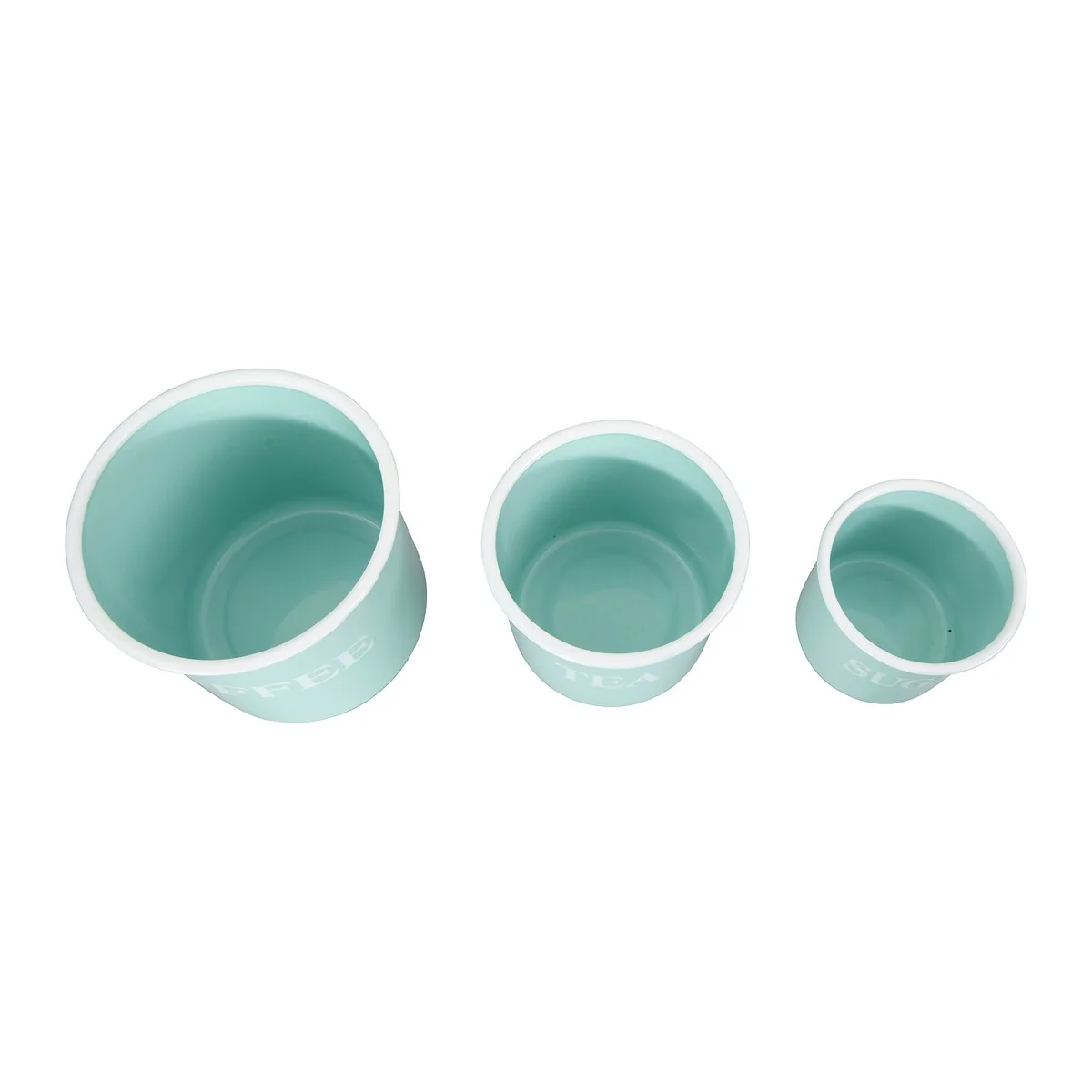 Metal Containers with Lids, Coffee, Tea, Sugar