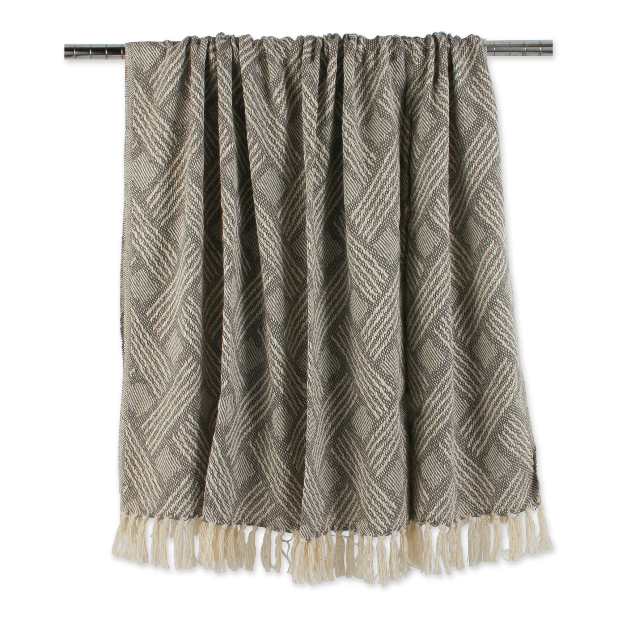 Gray Basketweave Throw