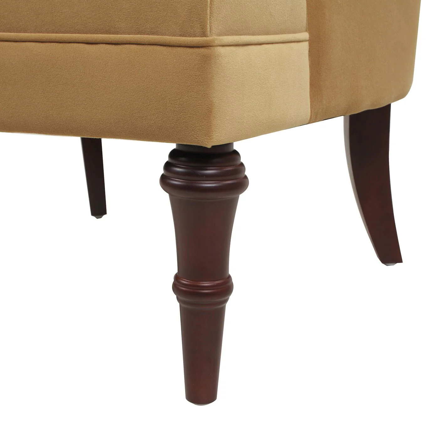 Comforts Upholstered Accent Chair with Recessed Arms and Barrel Design