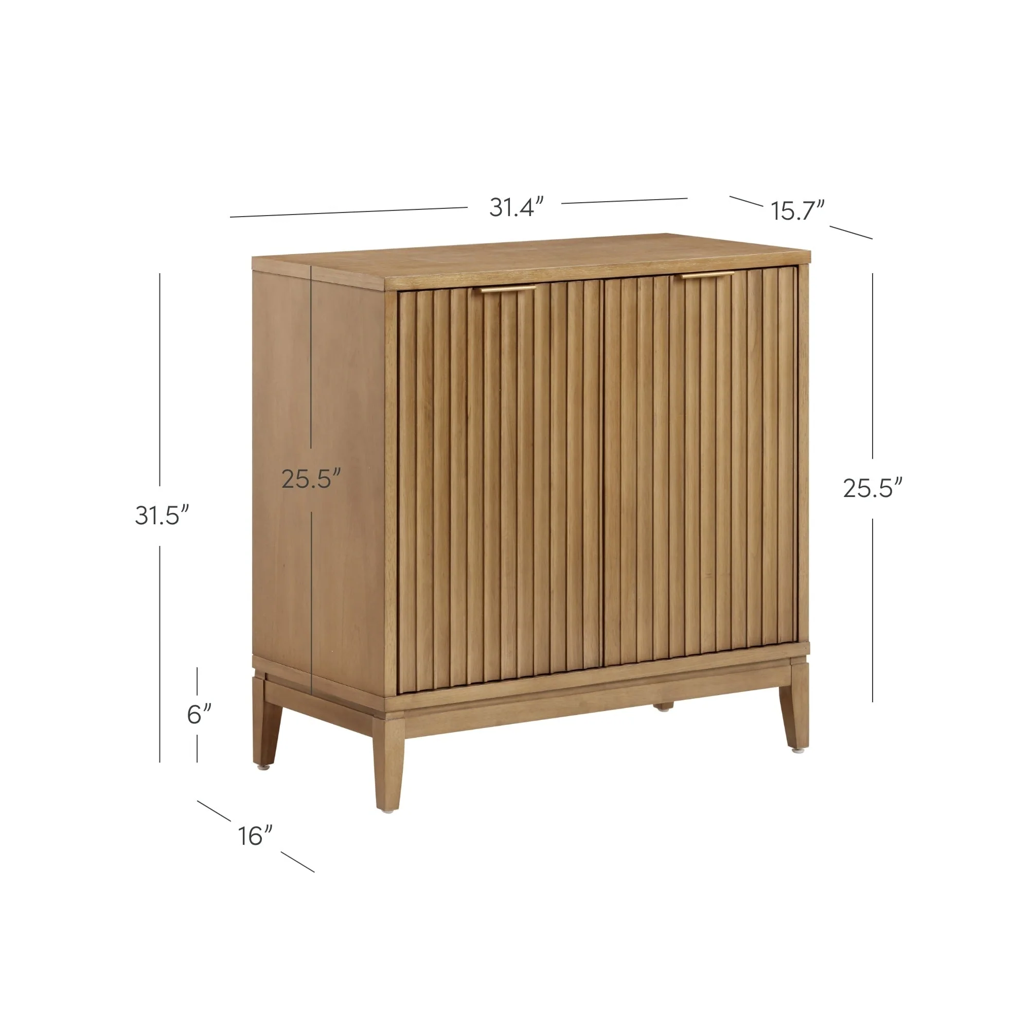 Jasper Modern Sideboard, Kitchen Storage Cabinet with Fluted Doors