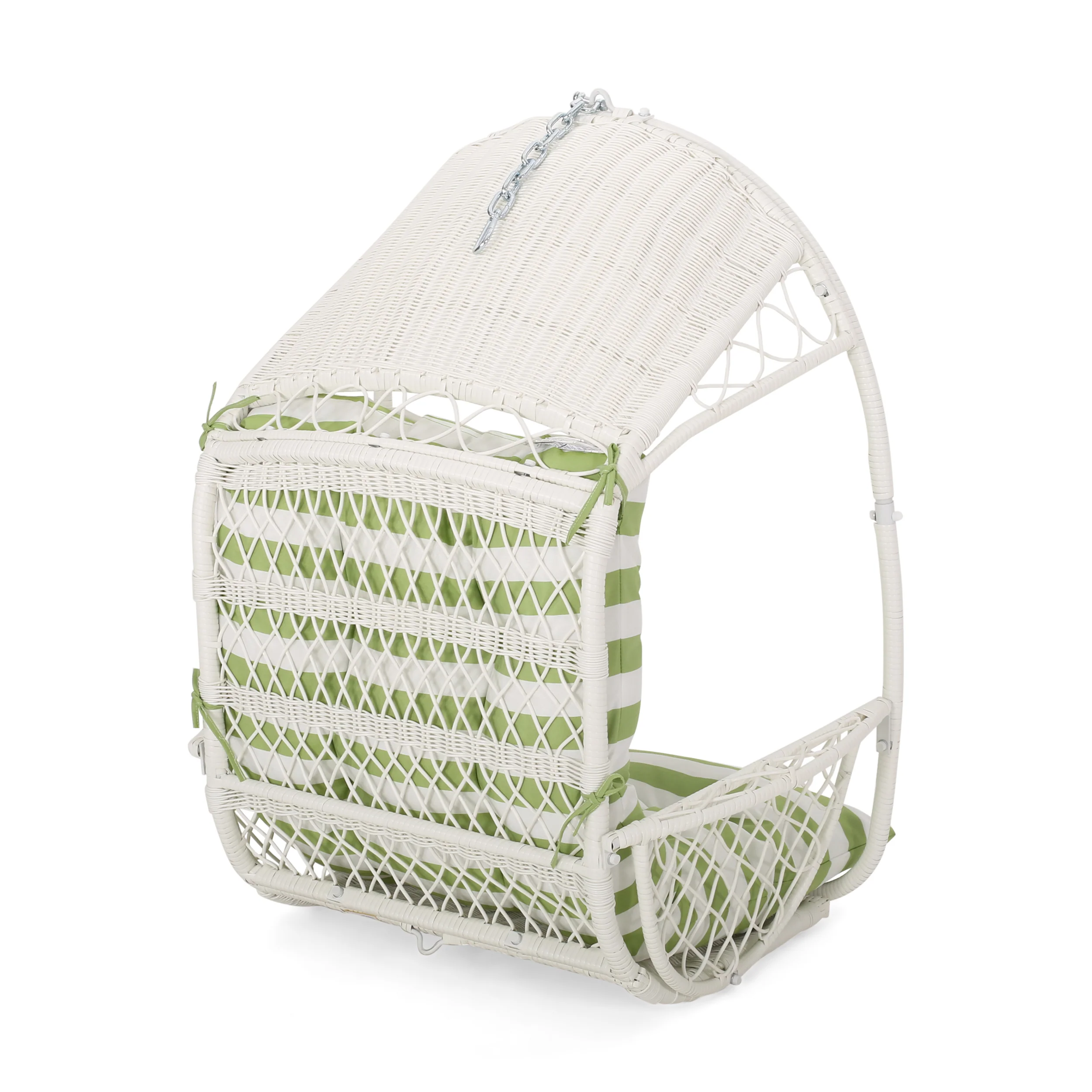 Hanging Chair with Basket Shape and Metal Frame